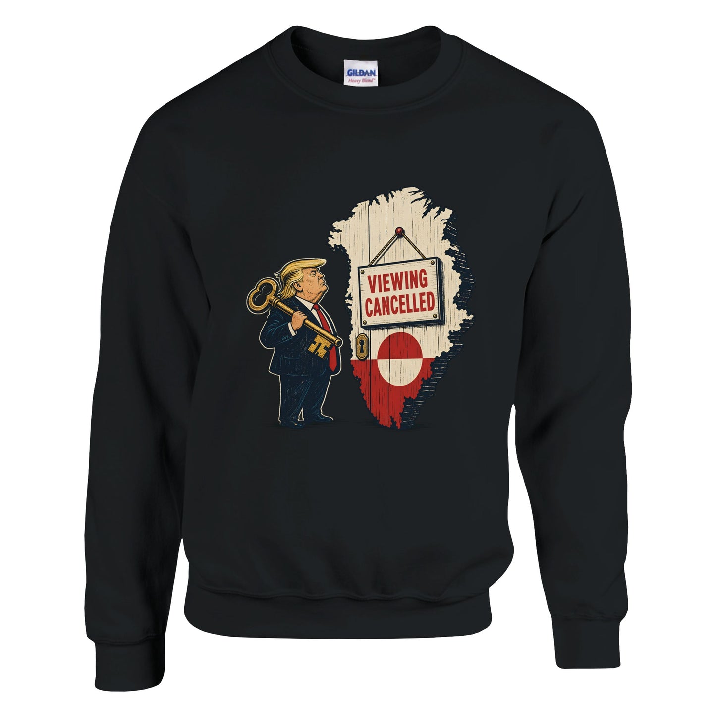 Viewing Cancelled — Greenland Political Satire Sweatshirt — product view 8