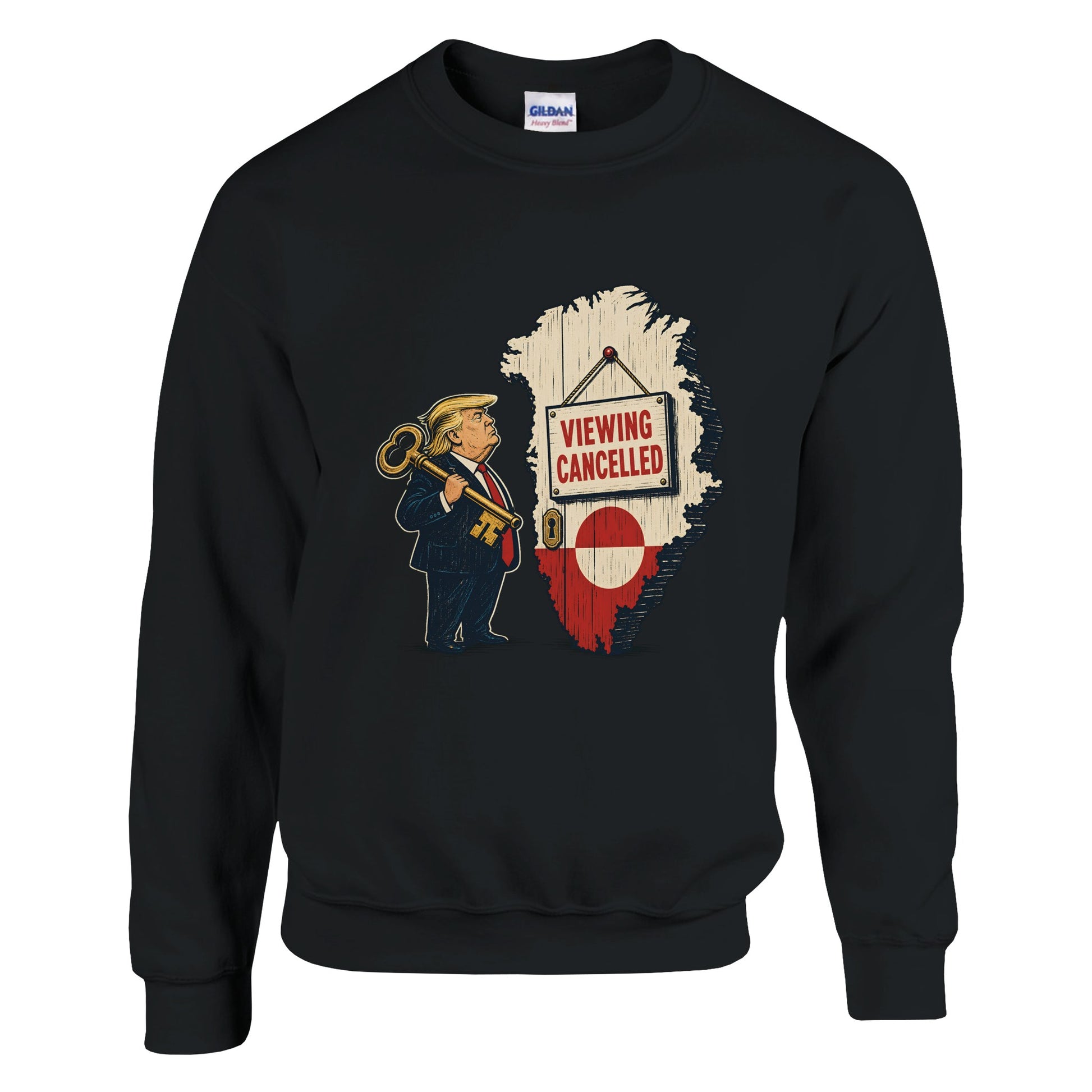 Viewing Cancelled — Greenland Political Satire Sweatshirt — product view 8