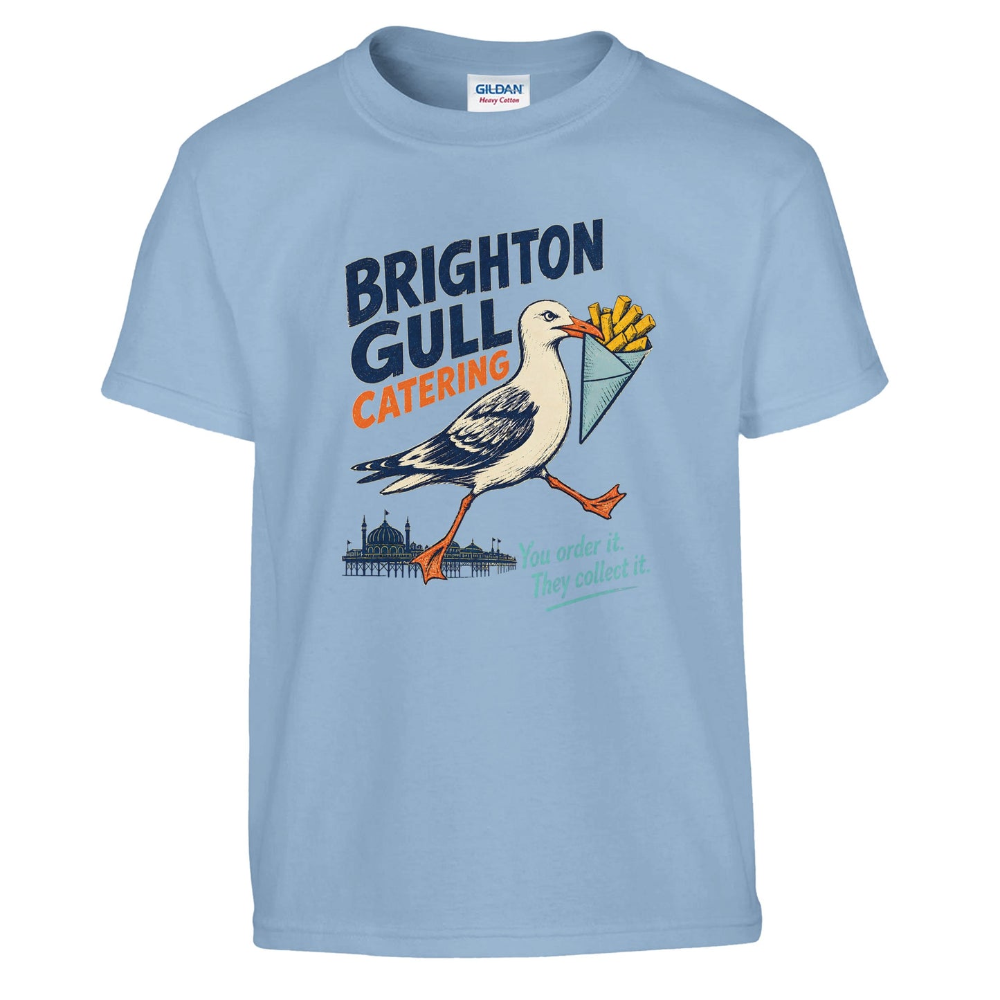 Brighton Gull Catering - You Order It, They Collect It Kids' T-shirt — product view 3