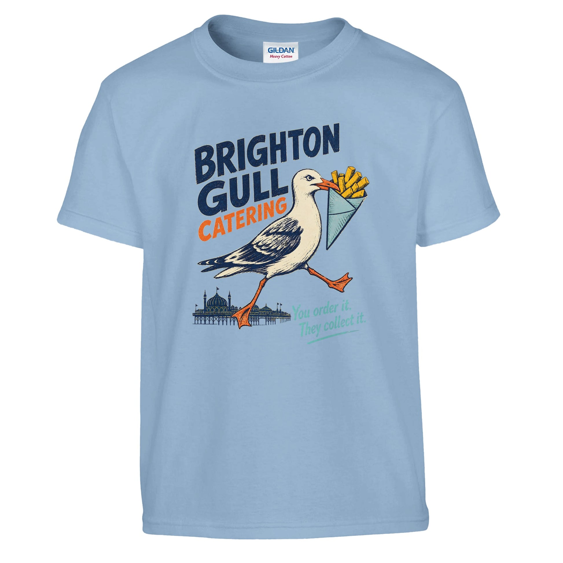 Brighton Gull Catering - You Order It, They Collect It Kids' T-shirt — product view 3