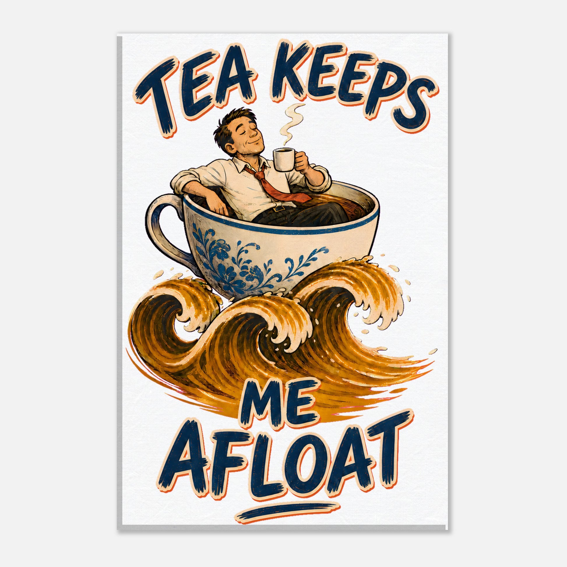 Tea Keeps Me Afloat Canvas — product view 1