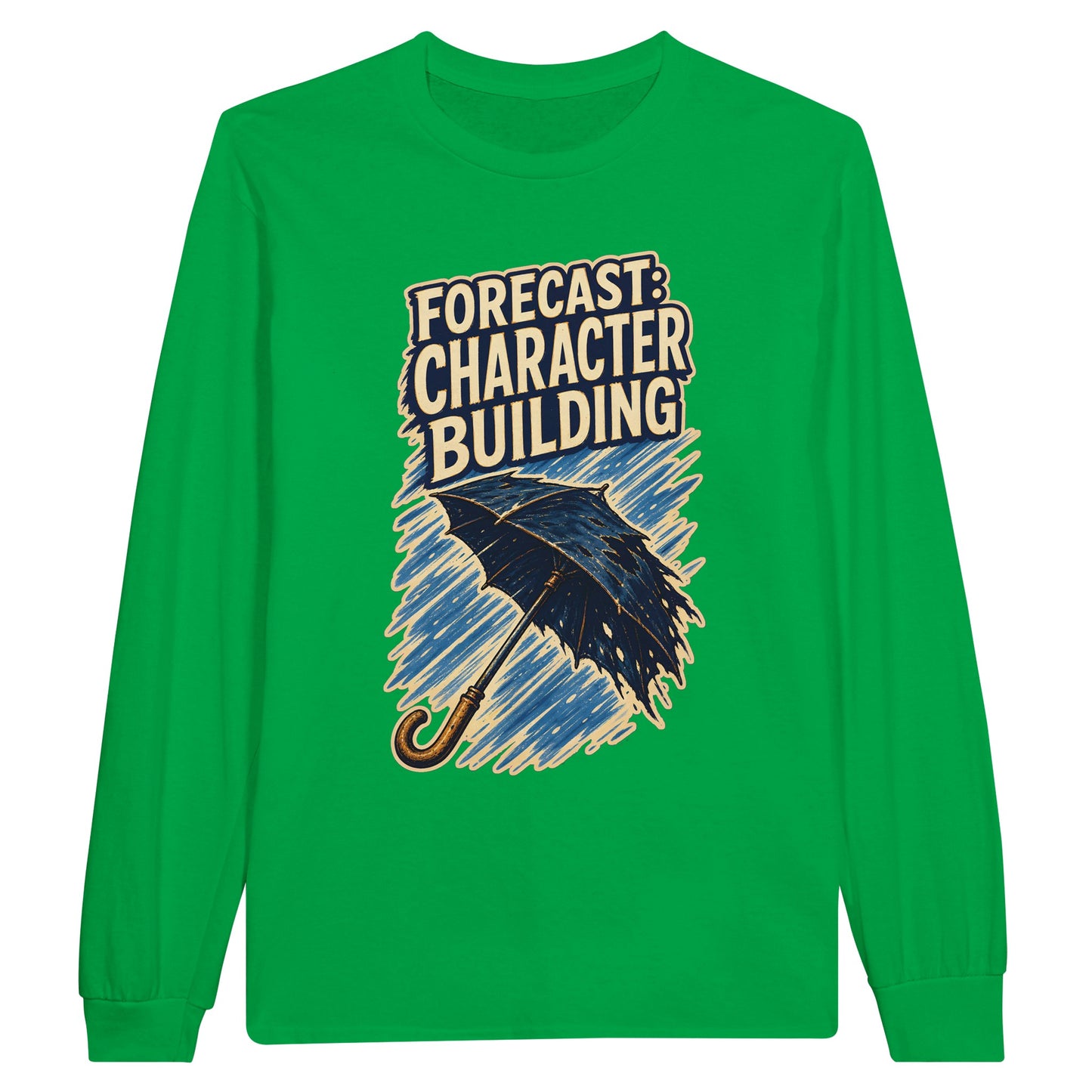 Forecast: Character Building – British Weather Long-Sleeve T-shirt — product view 12