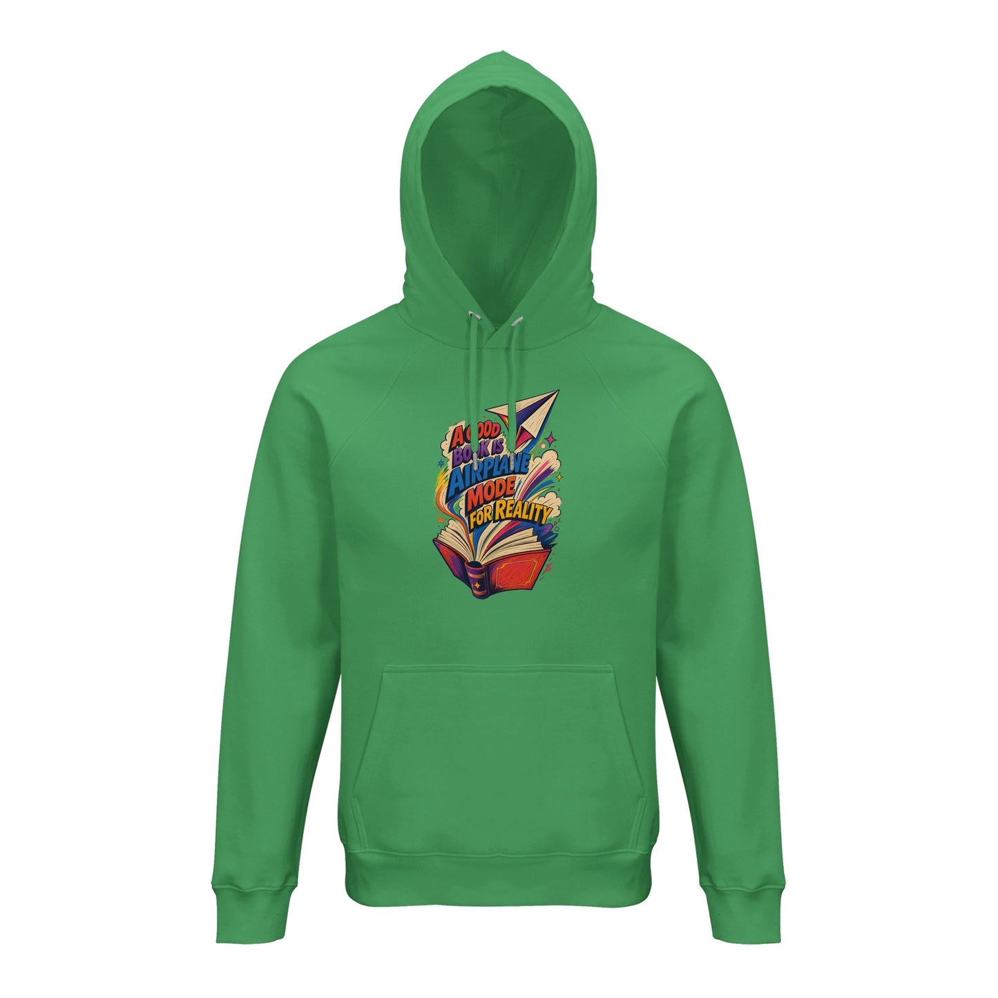 A Good Book Is Airplane Mode for Reality Hoodie — product view 6