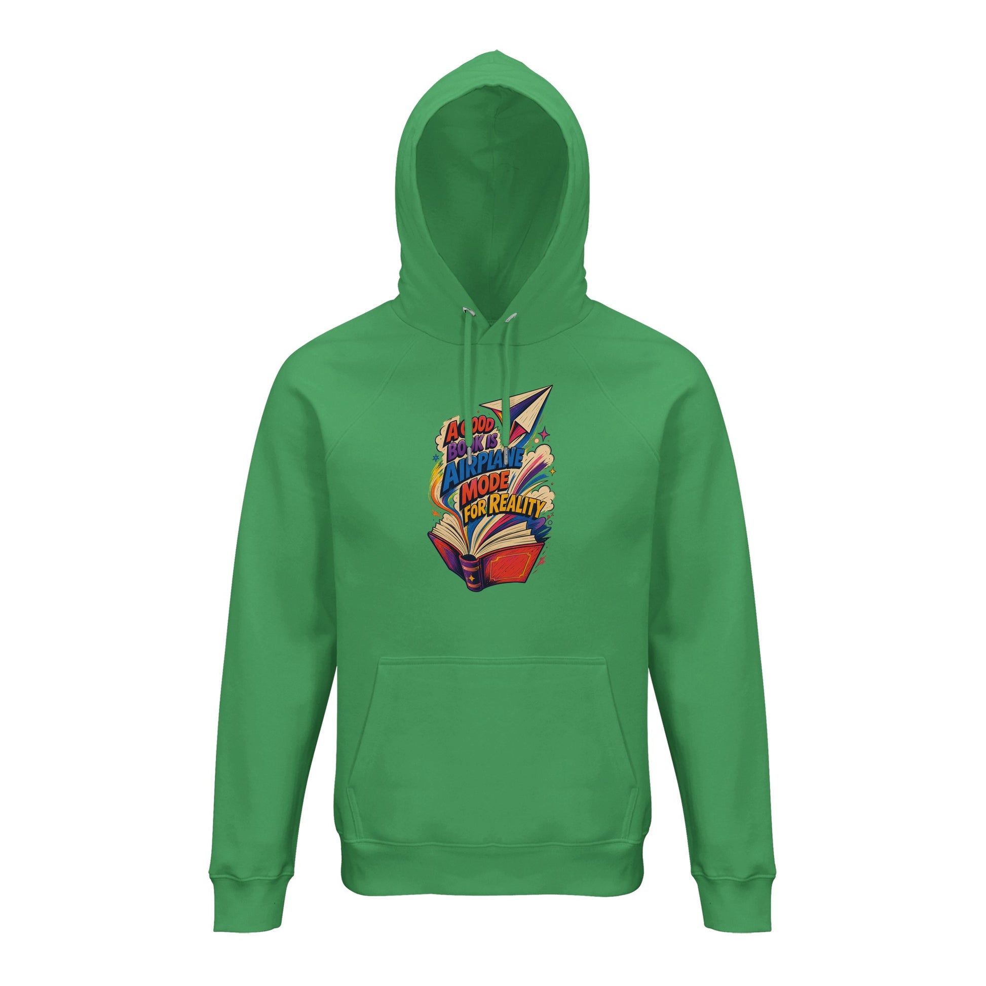 A Good Book Is Airplane Mode for Reality Hoodie — product view 6