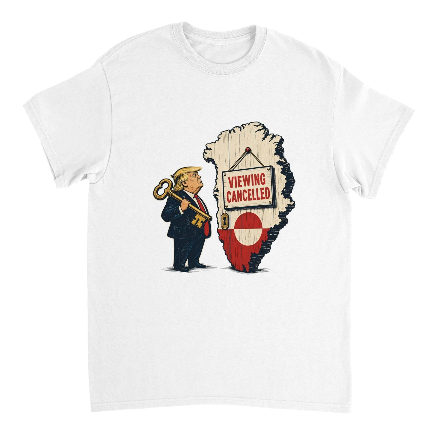 Viewing Cancelled — Greenland Political Satire T-shirt — product view 17