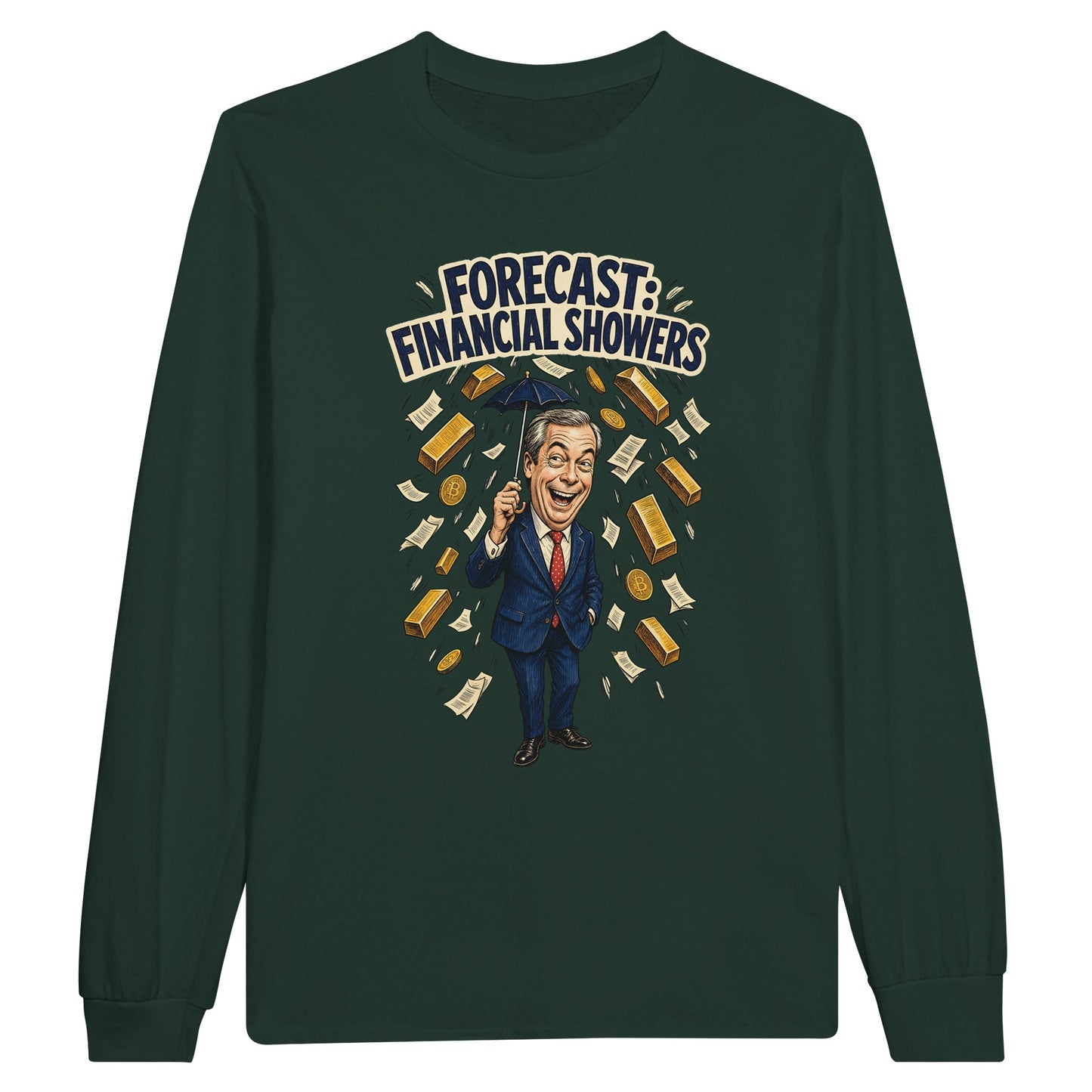 Forecast: Financial Showers Long-Sleeve T-shirt — product view 5