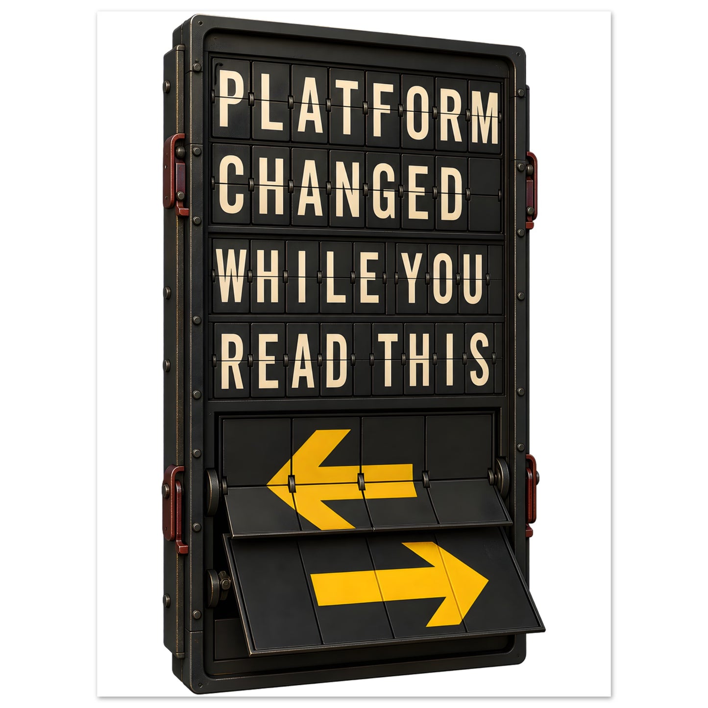 Platform Changed While You Read This Aluminium Print — product view 1