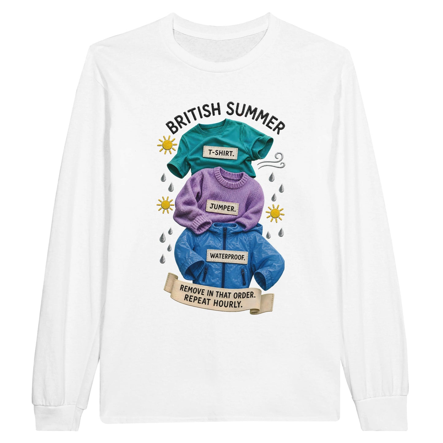 British Summer: Repeat Layers Hourly Long-Sleeve T-shirt — product view 1