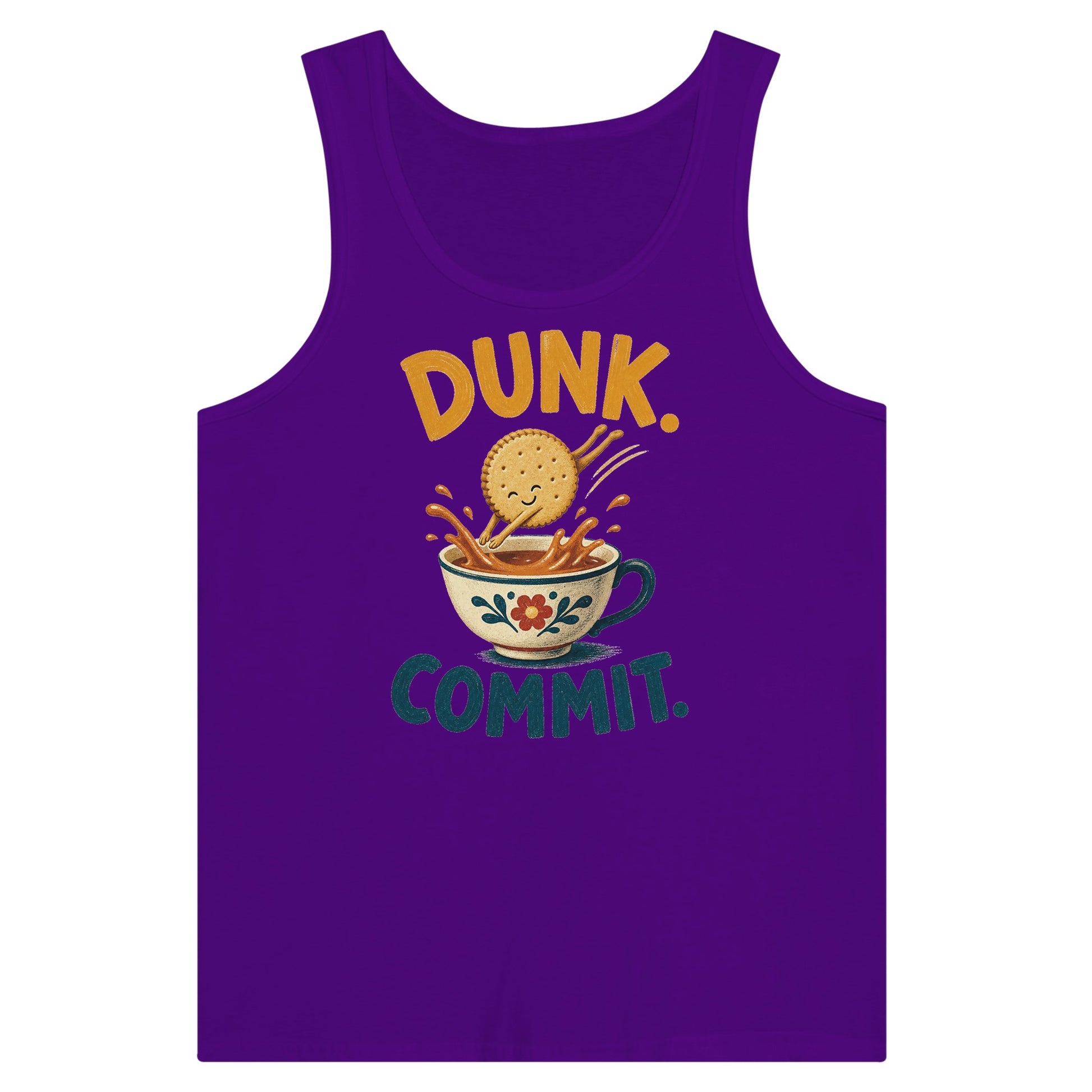 Dunk. Commit. Tea Biscuit Graphic Premium Unisex Tank Top — product view 6