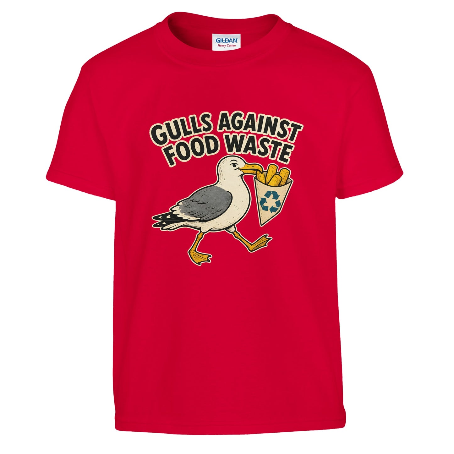 Gulls Against Food Waste Graphic Kids' T-shirt — product view 5
