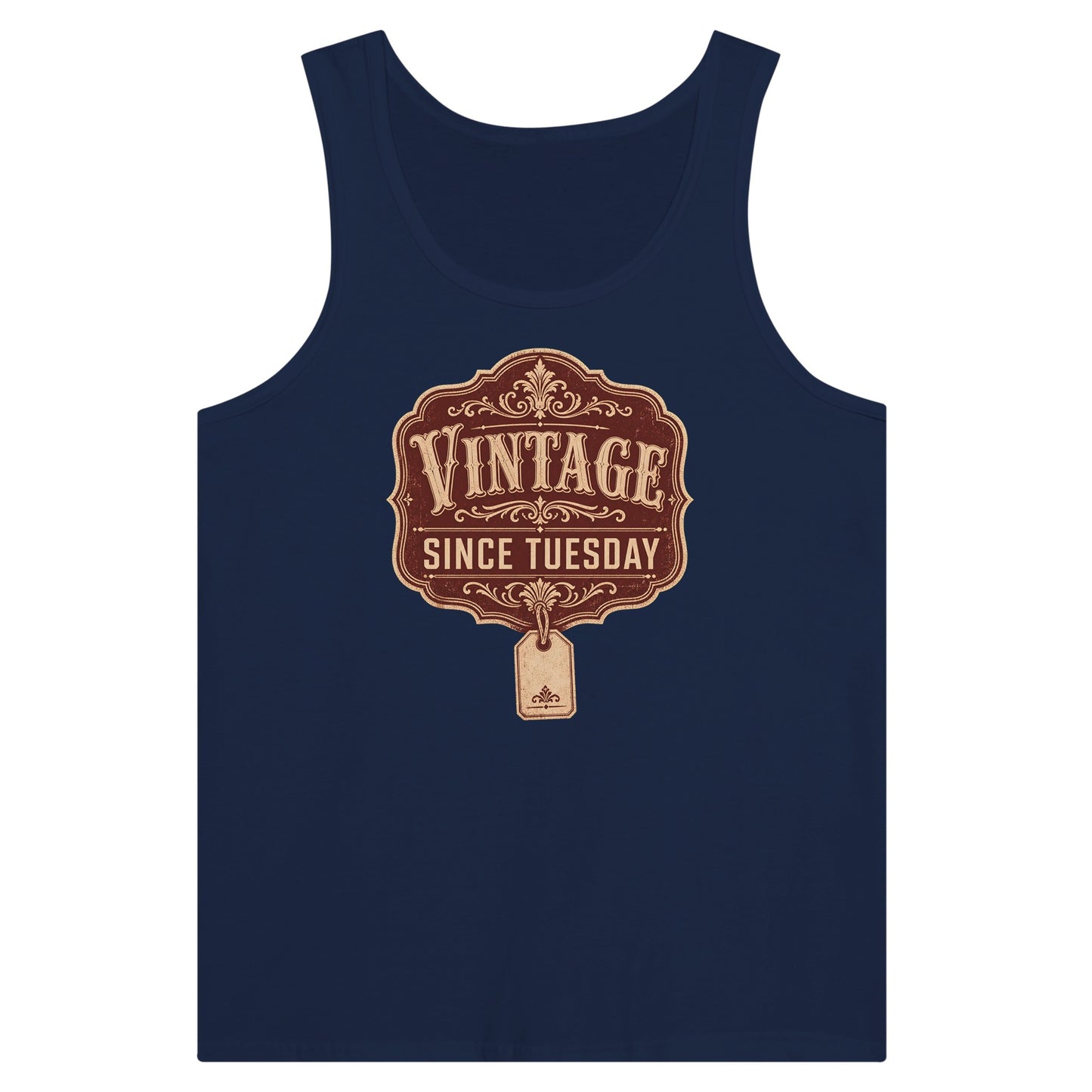 Vintage Since Tuesday Premium Unisex Tank Top — product view 9