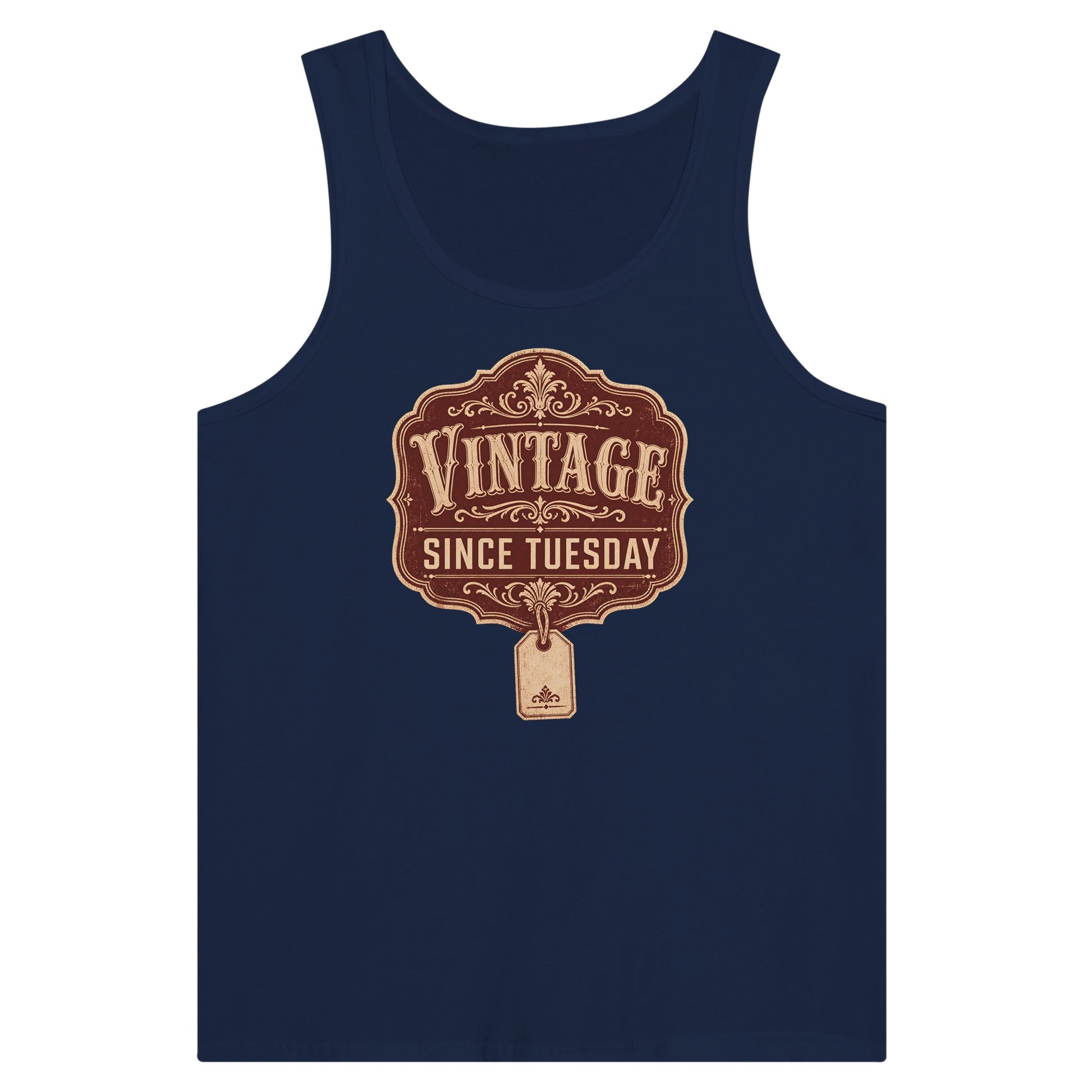 Vintage Since Tuesday Premium Unisex Tank Top — product view 9