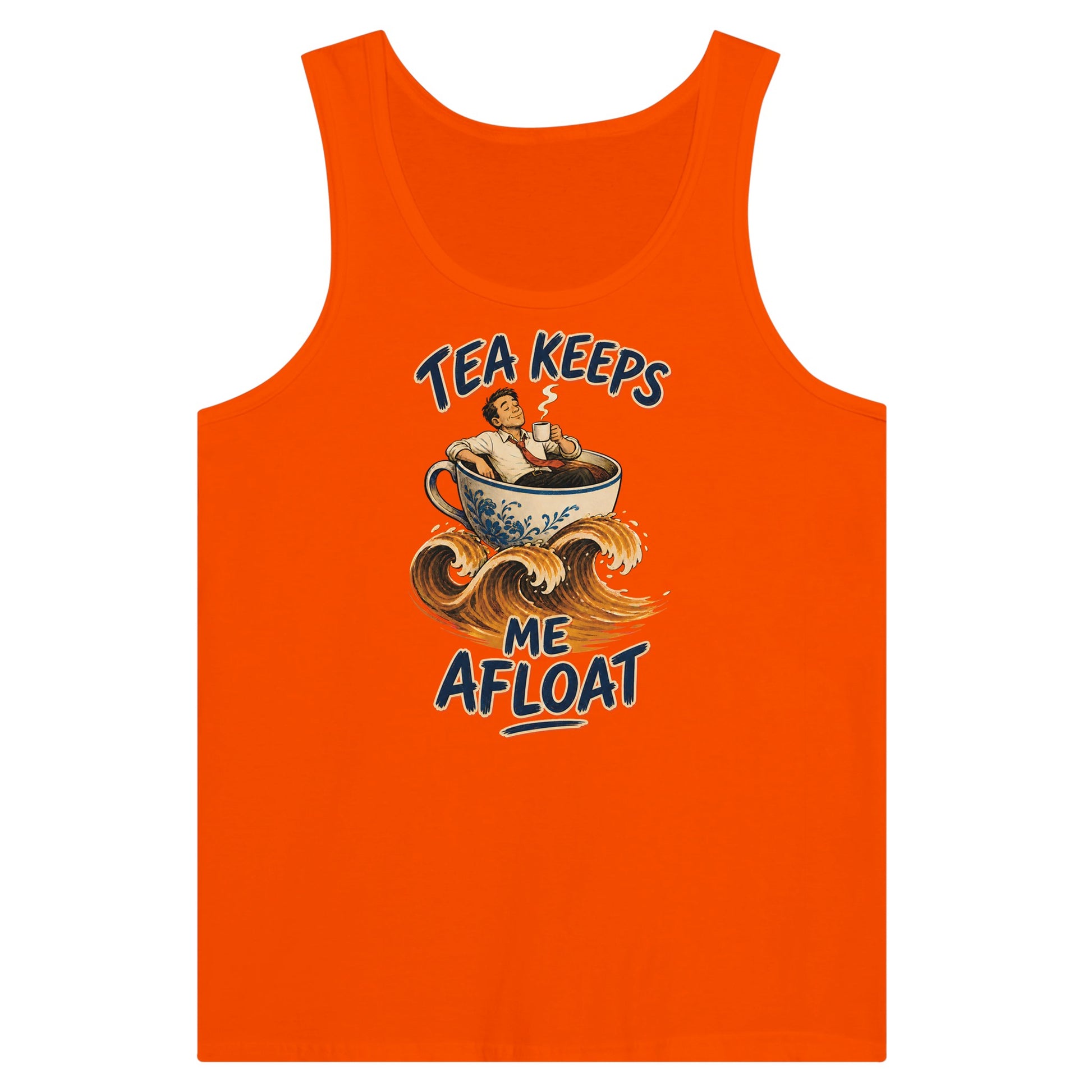 Tea Keeps Me Afloat Premium Unisex Tank Top — product view 7