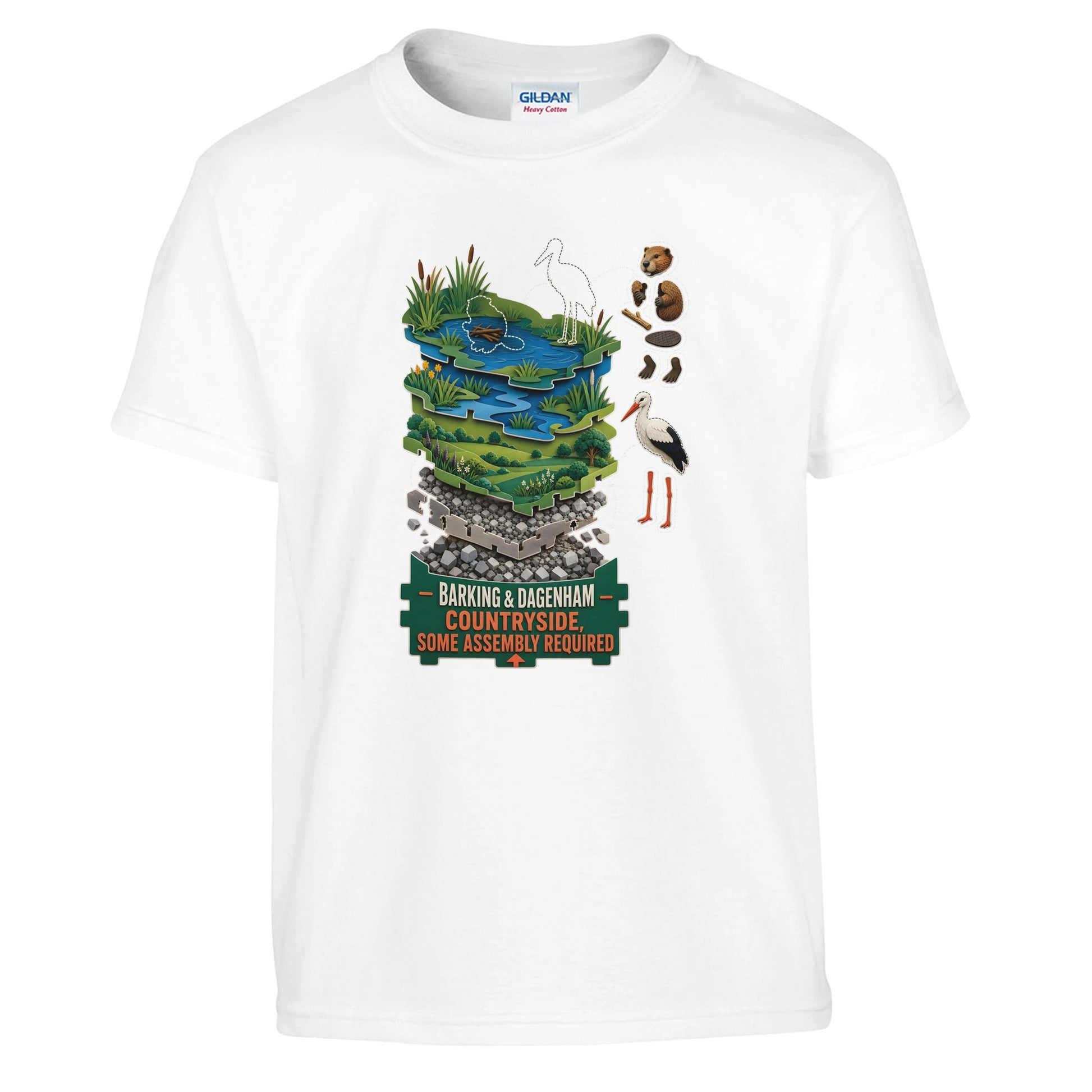 Barking & Dagenham Countryside Kids' T-shirt — product view 1