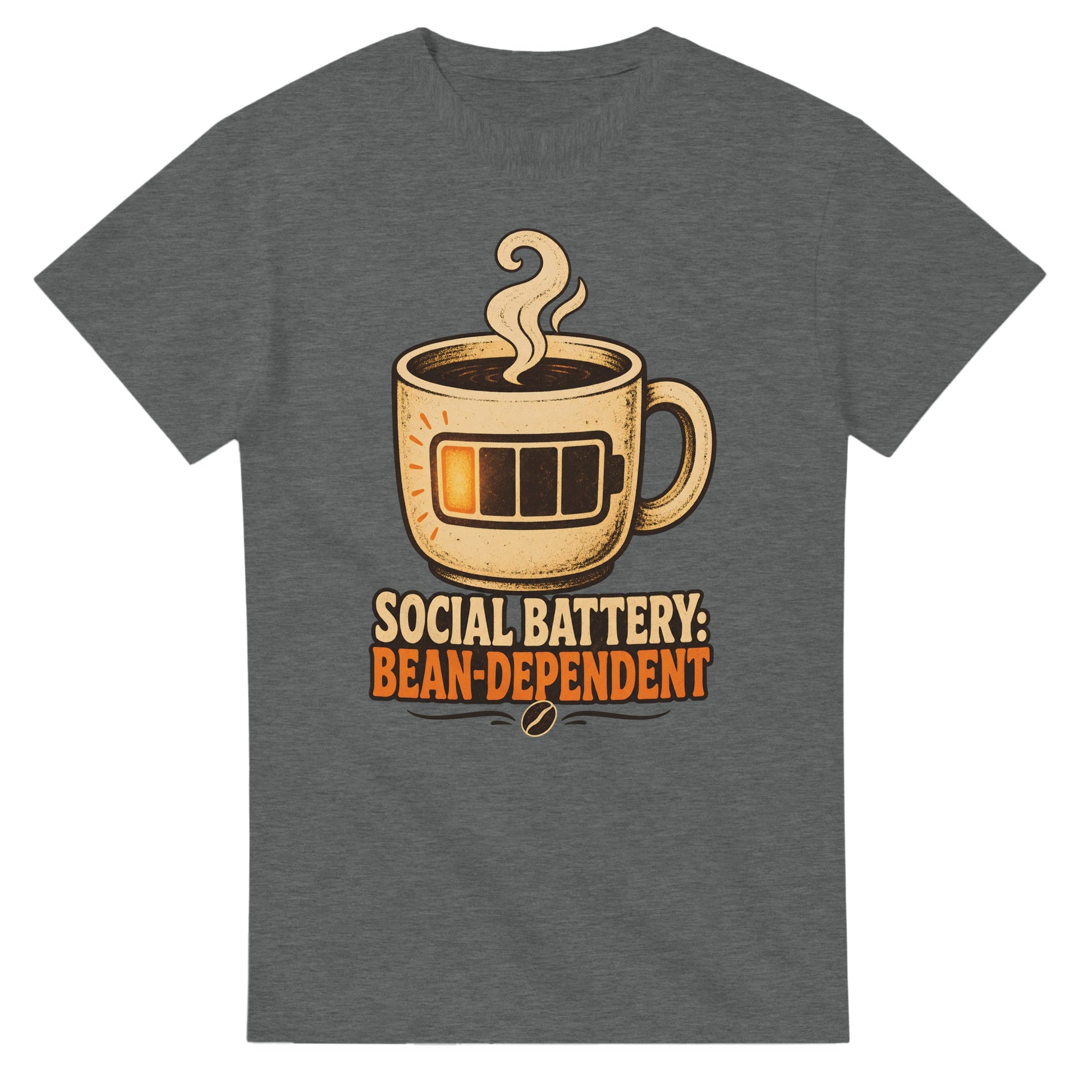 Social Battery: Bean-Dependent Graphic T-shirt — product view 3