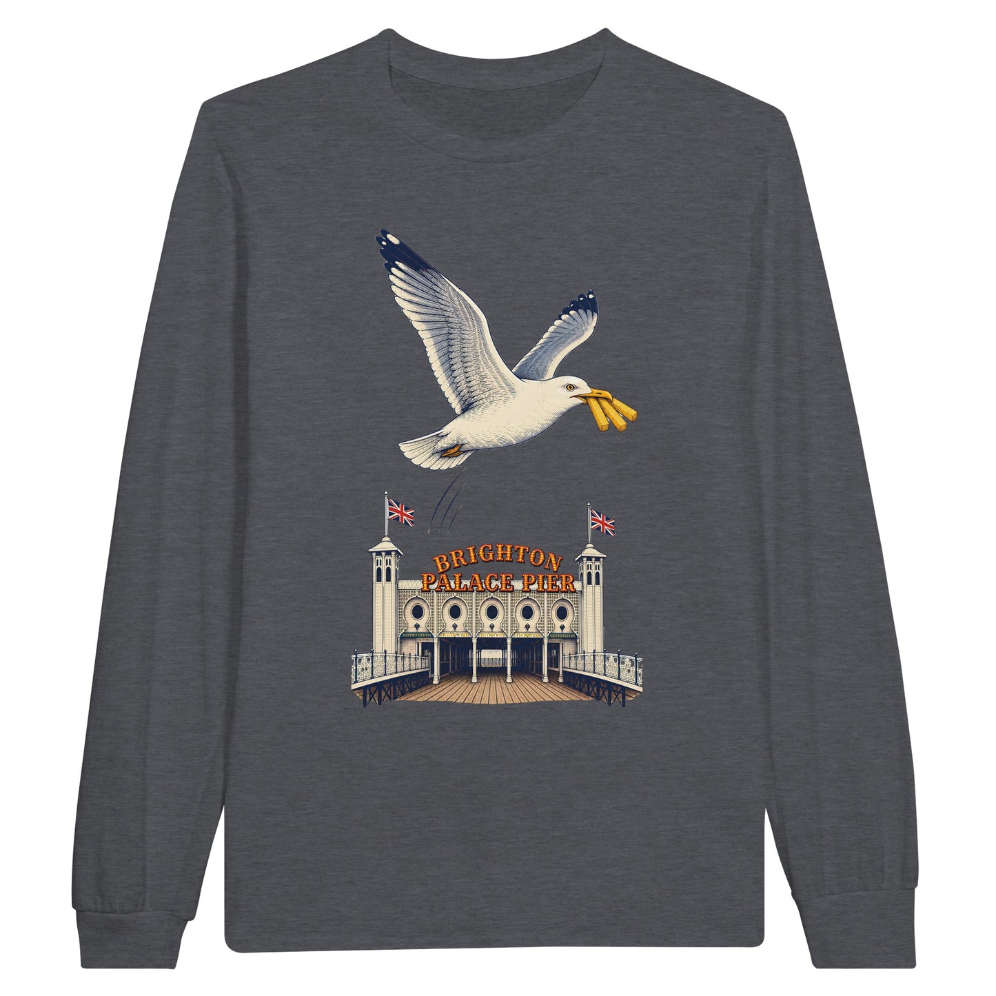 Brighton Palace Pier Chip Heist Long-Sleeve T-shirt — product view 2
