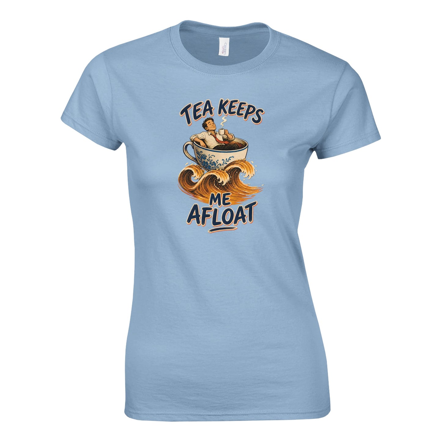 Tea Keeps Me Afloat Women's T-shirt — product view 3