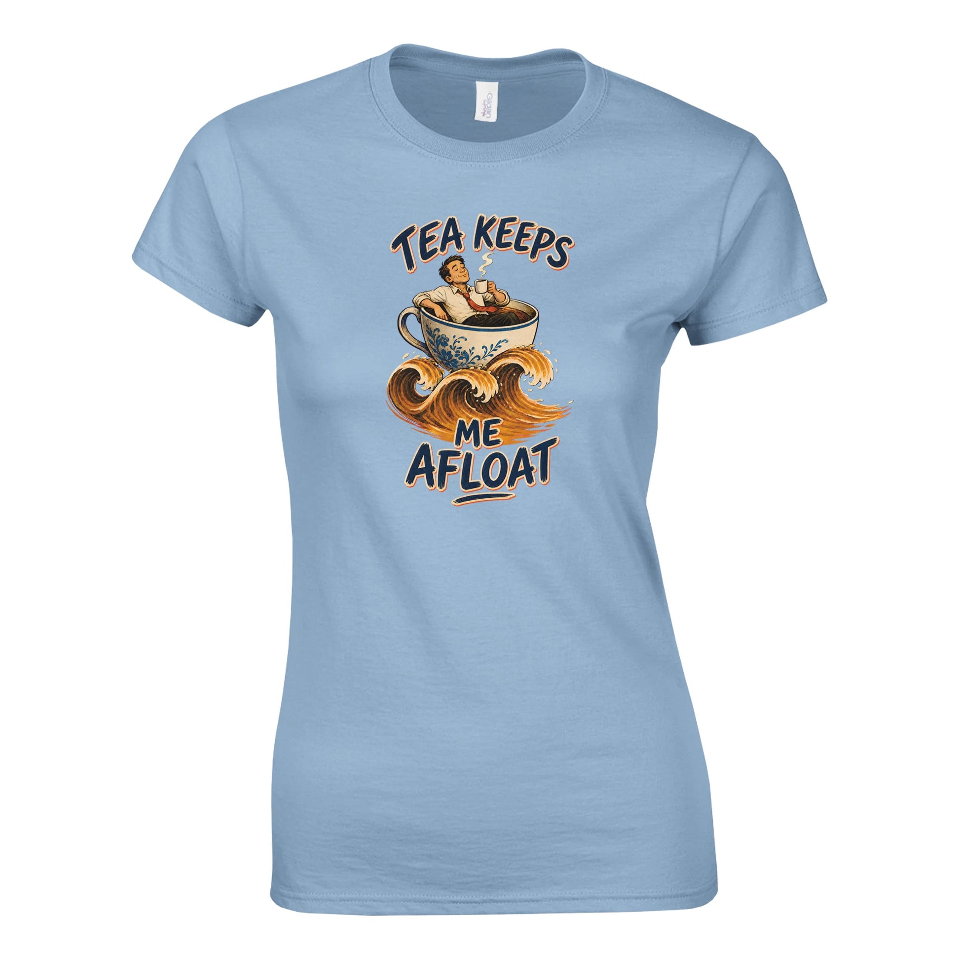 Tea Keeps Me Afloat Women's T-shirt — product view 3