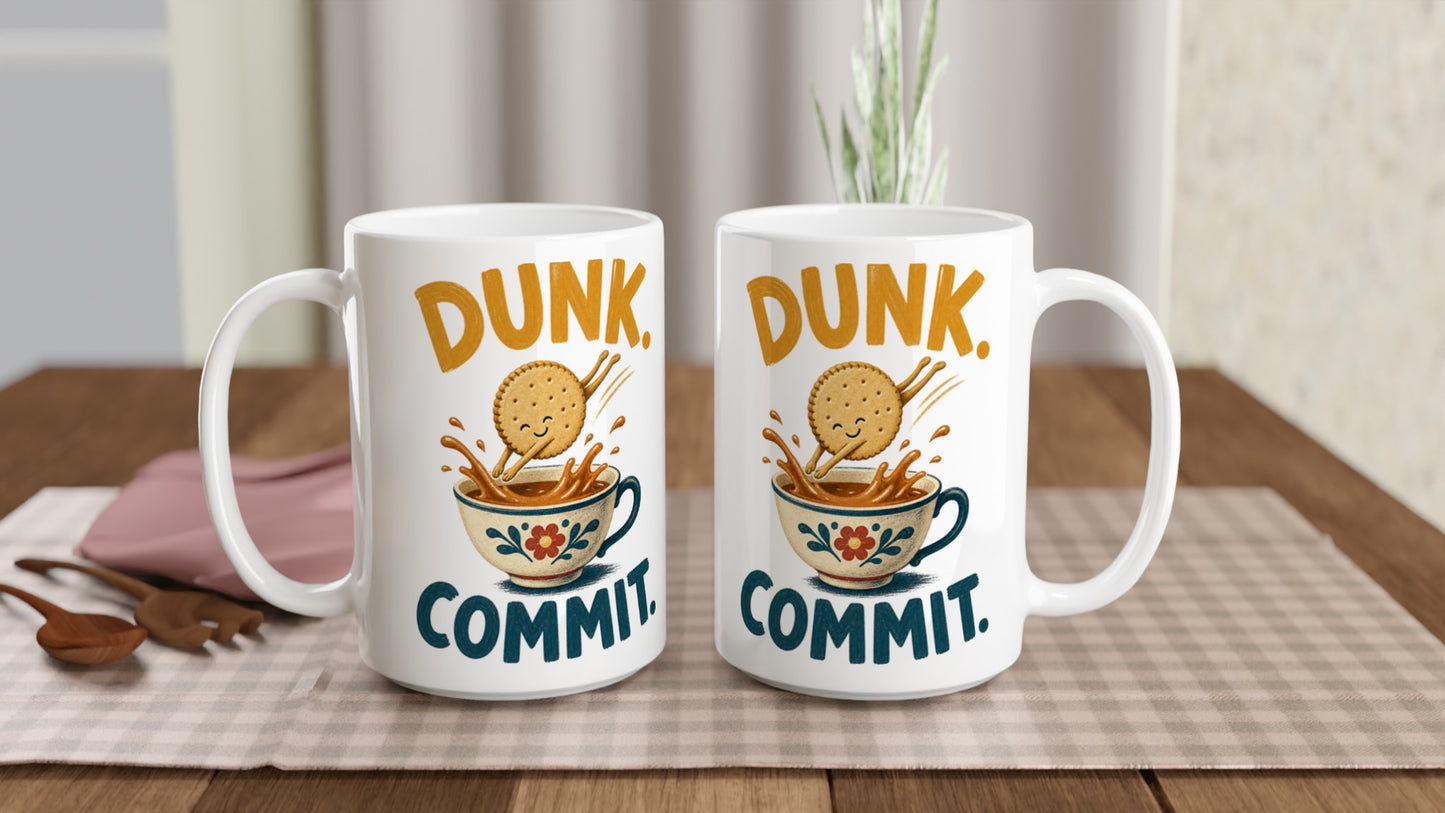 Dunk. Commit. Tea Biscuit Graphic Large Mug — product view 5