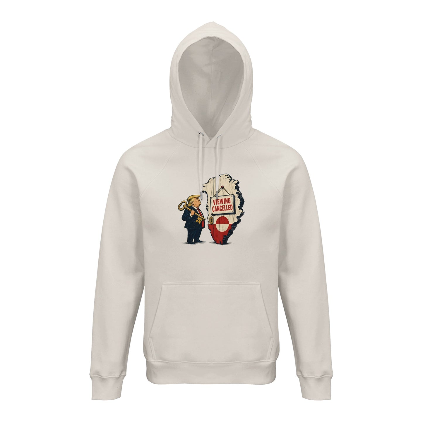 Viewing Cancelled — Greenland Political Satire Hoodie — product view 1
