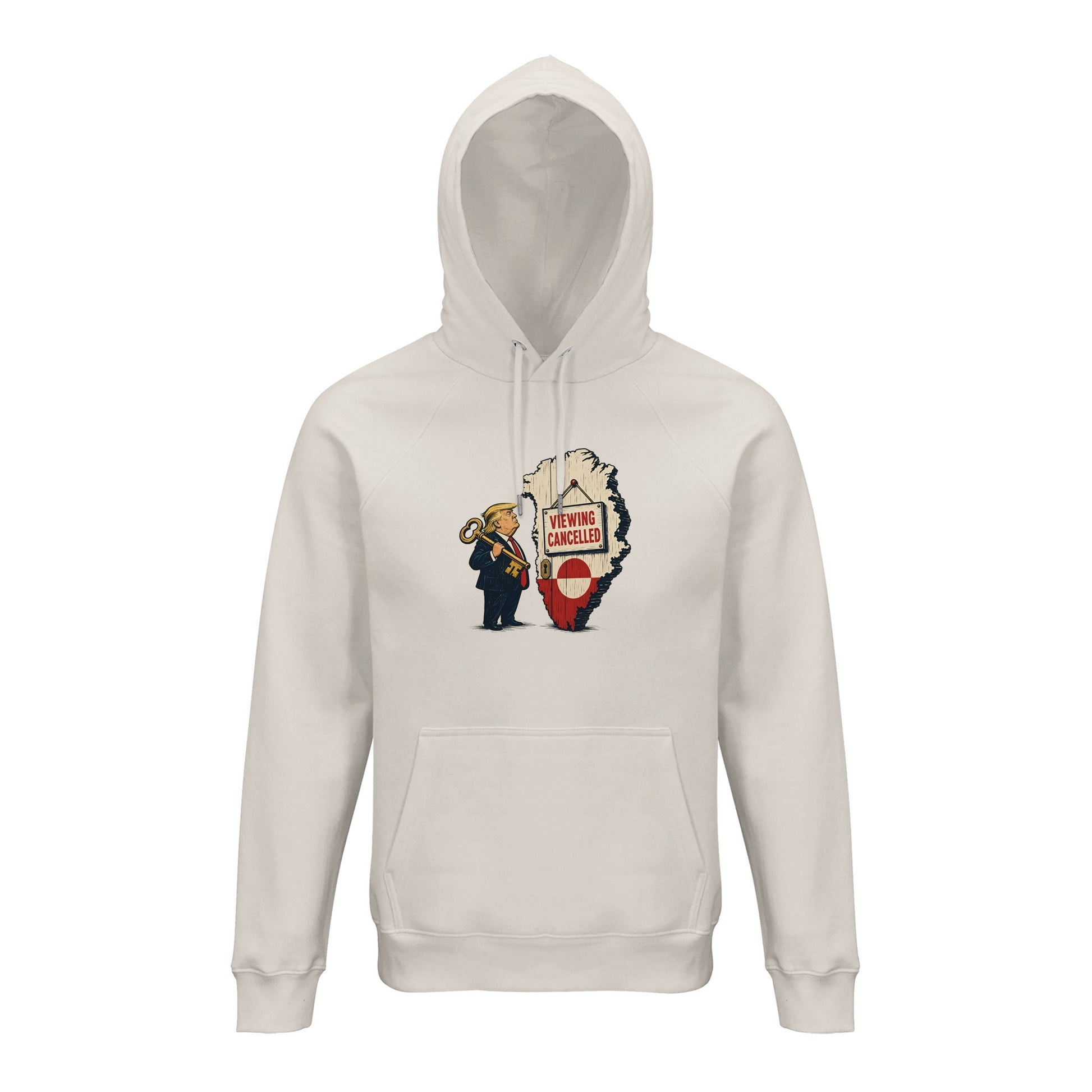 Viewing Cancelled — Greenland Political Satire Hoodie — product view 1