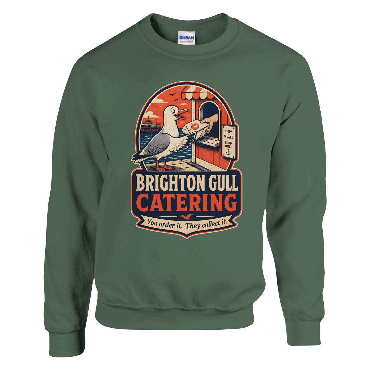 Brighton Gull Catering — Illustrated Sweatshirt — product view 8