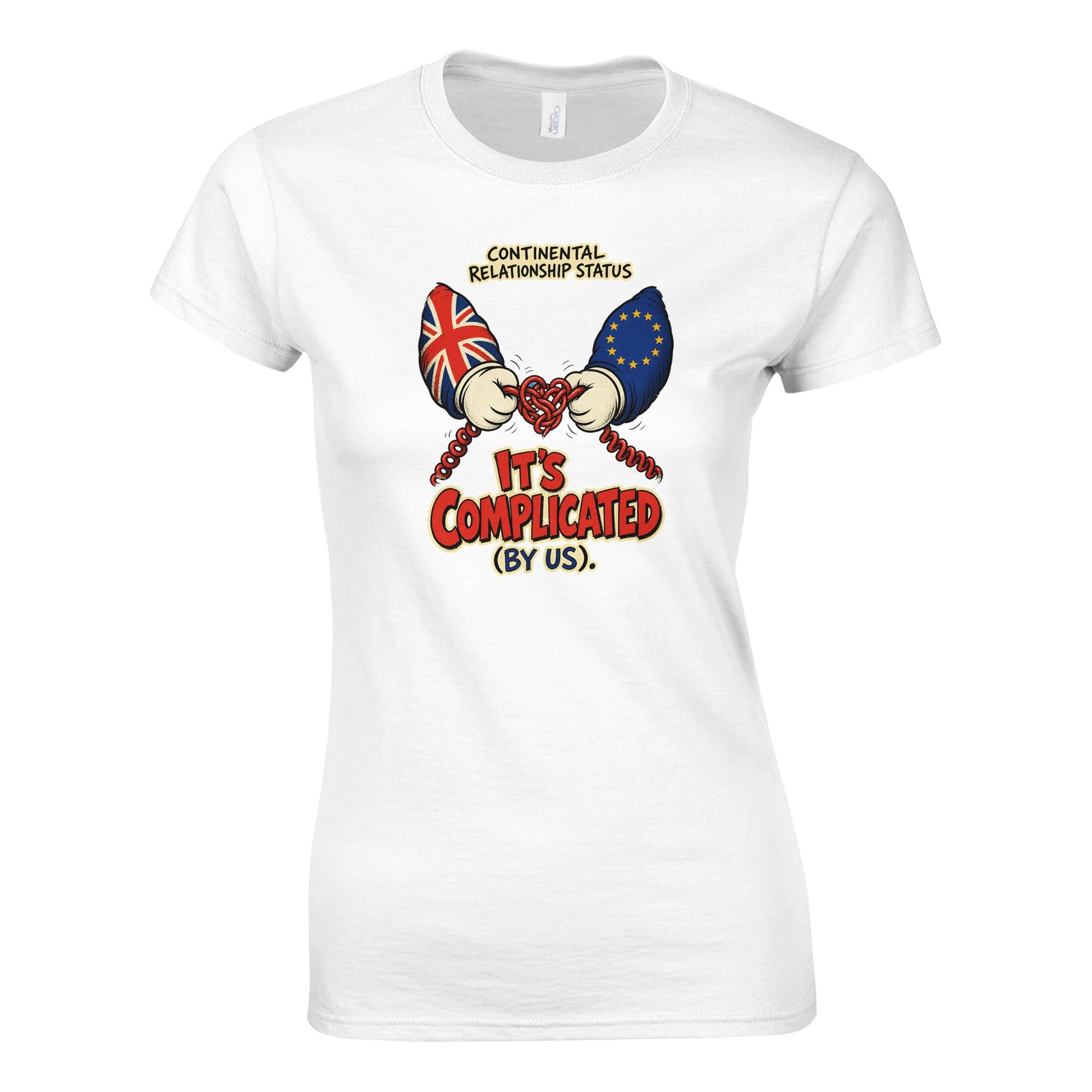It's Complicated (By Us) UK–EU 1990s Cartoon Women's T-shirt — product view 1