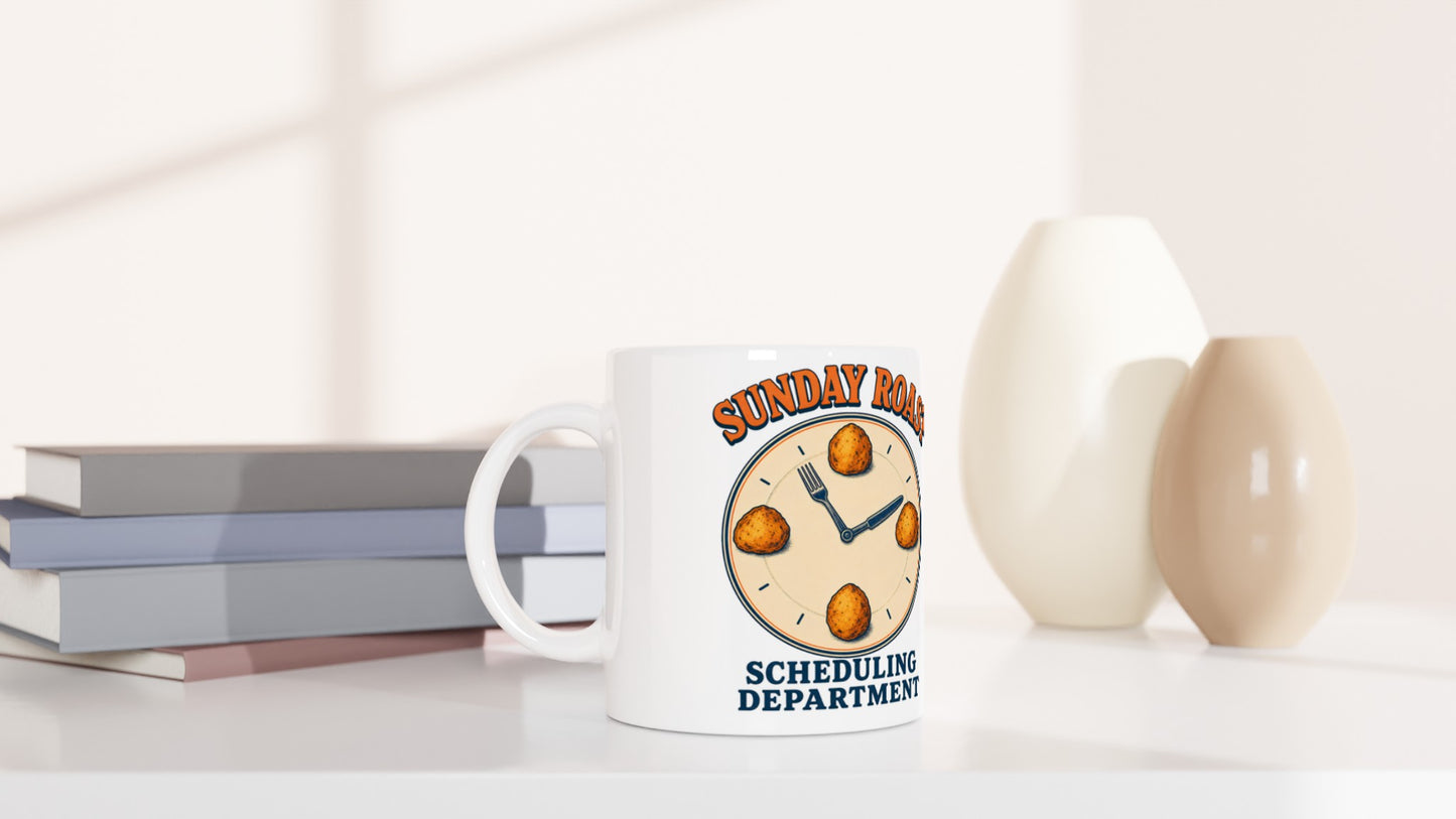 Sunday Roast Scheduling Department Mug — product view 5