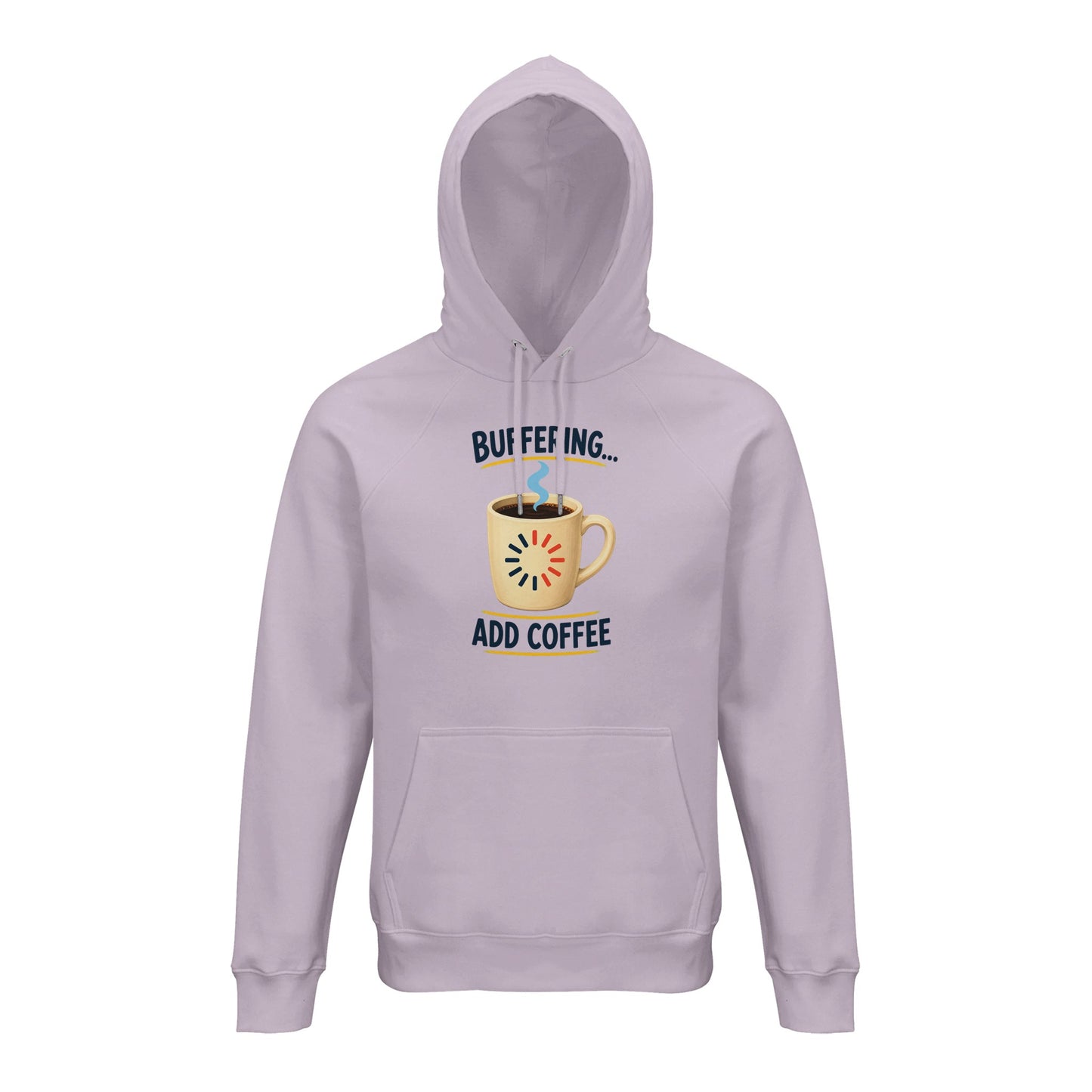 Buffering Brew — Add Coffee Tech Graphic Hoodie — product view 4