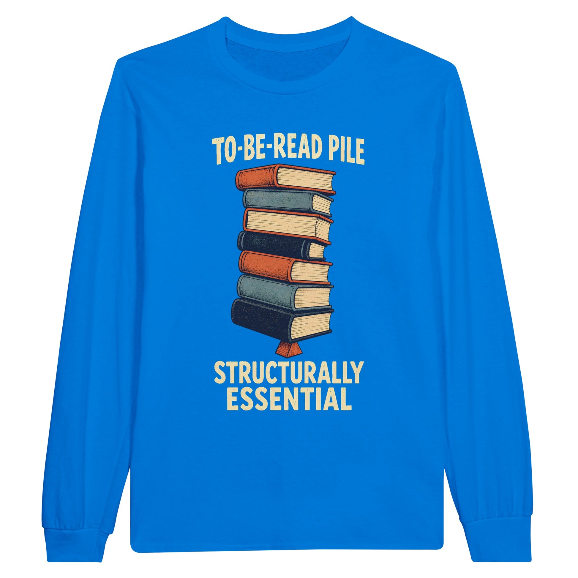To-Be-Read Pile: Structurally Essential Book Graphic Long-Sleeve T-shirt — product view 3