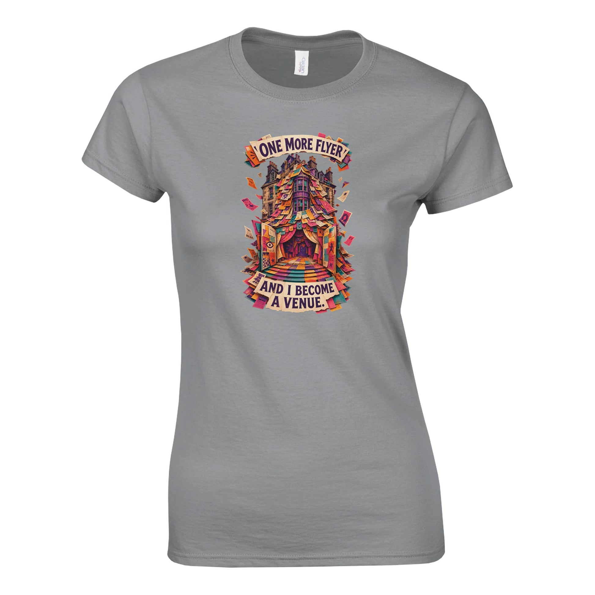 One More Flyer and I Become a Venue Women's T-shirt — product view 2