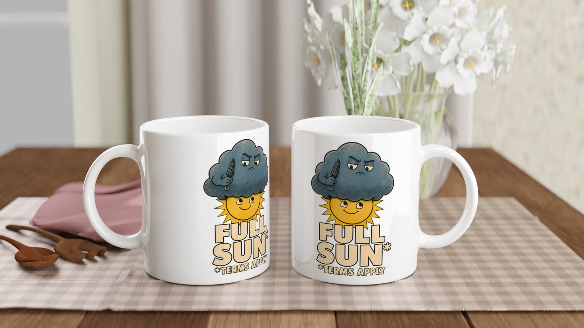 Full Sun, Terms Apply Weather Graphic Mug — product view 4