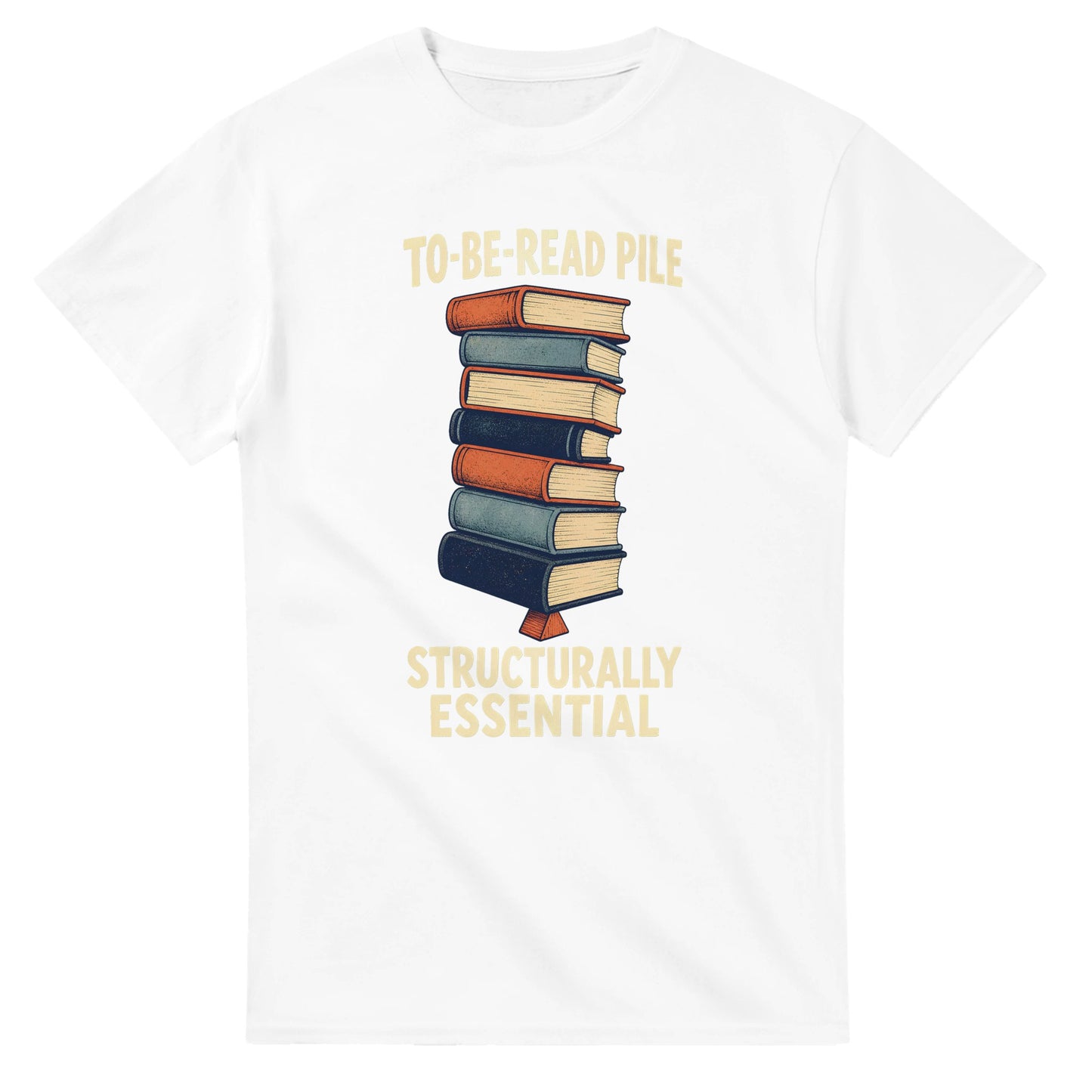 To-Be-Read Pile: Structurally Essential Book Graphic T-shirt — product view 1