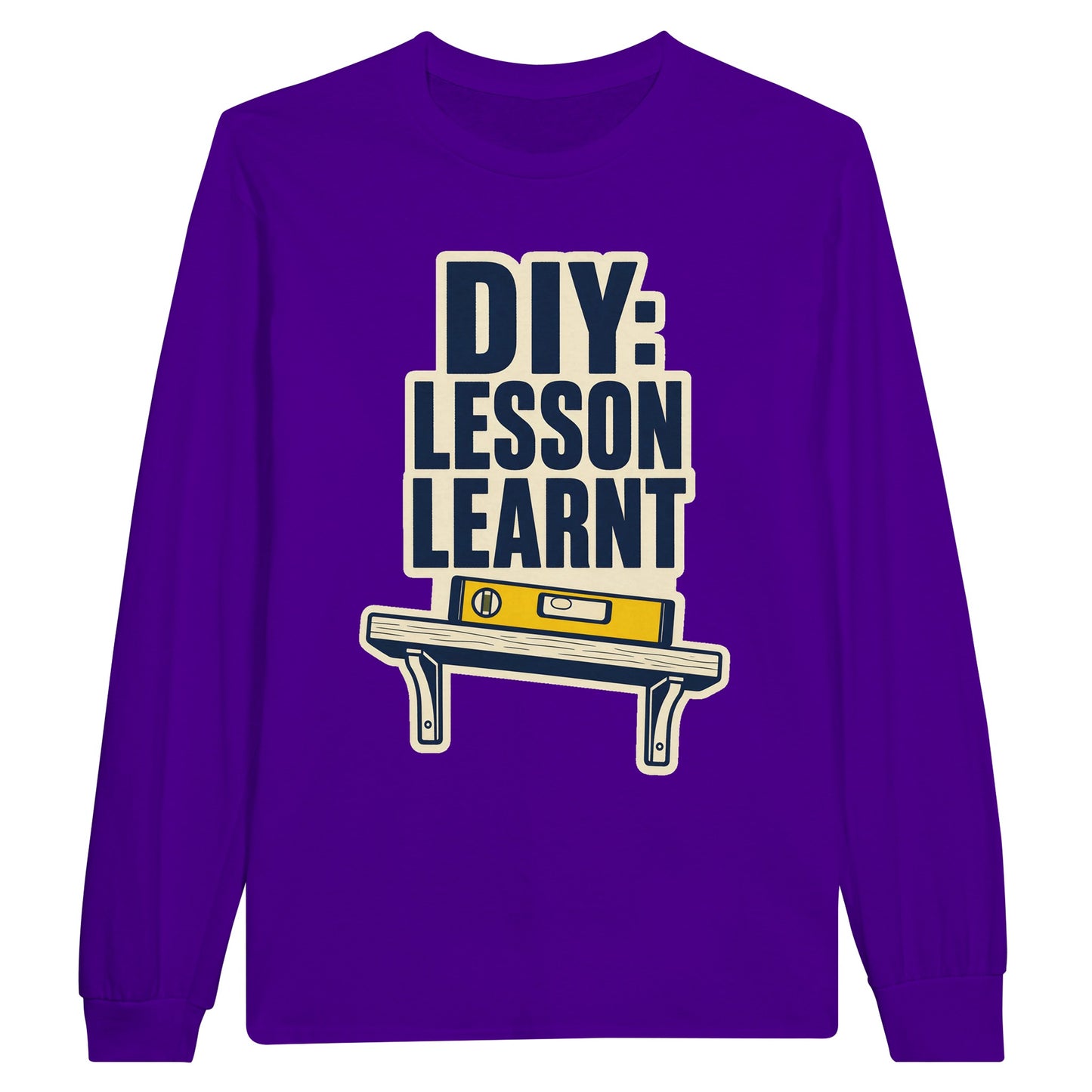 DIY: Lesson Learnt Wonky Shelf Graphic Long-Sleeve T-shirt — product view 13