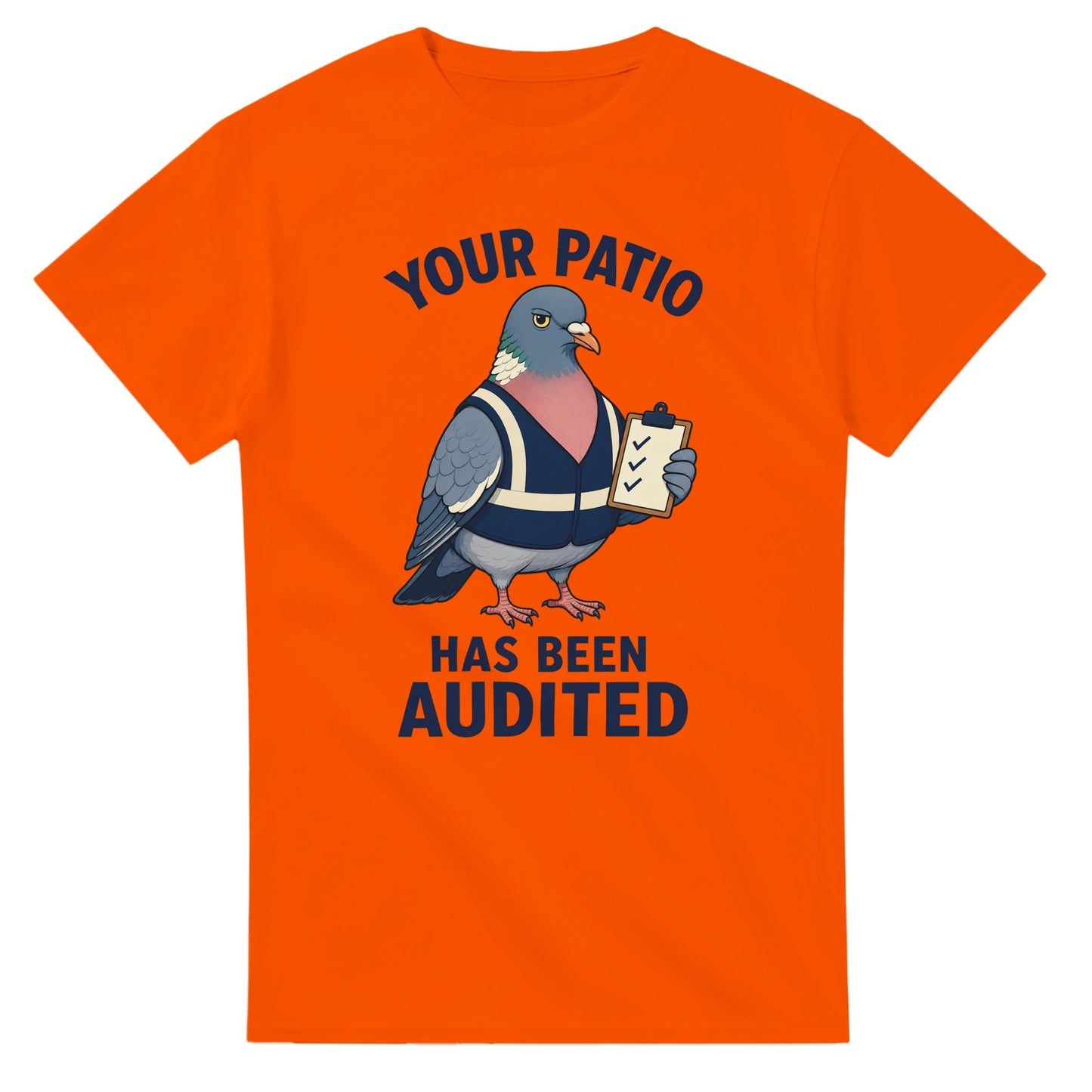 Your Patio Has Been Audited Pigeon Graphic T-shirt — product view 7
