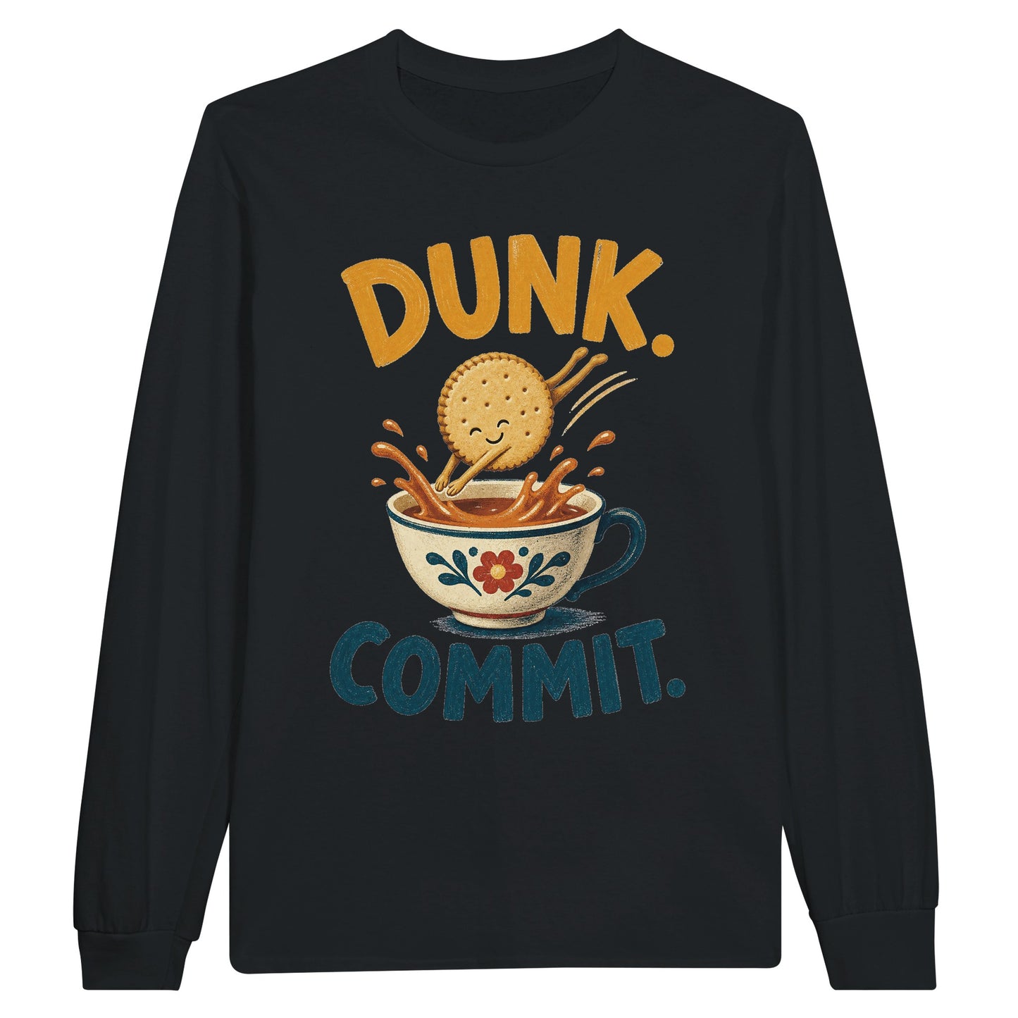 Dunk. Commit. Tea Biscuit Graphic Long-Sleeve T-shirt — product view 7
