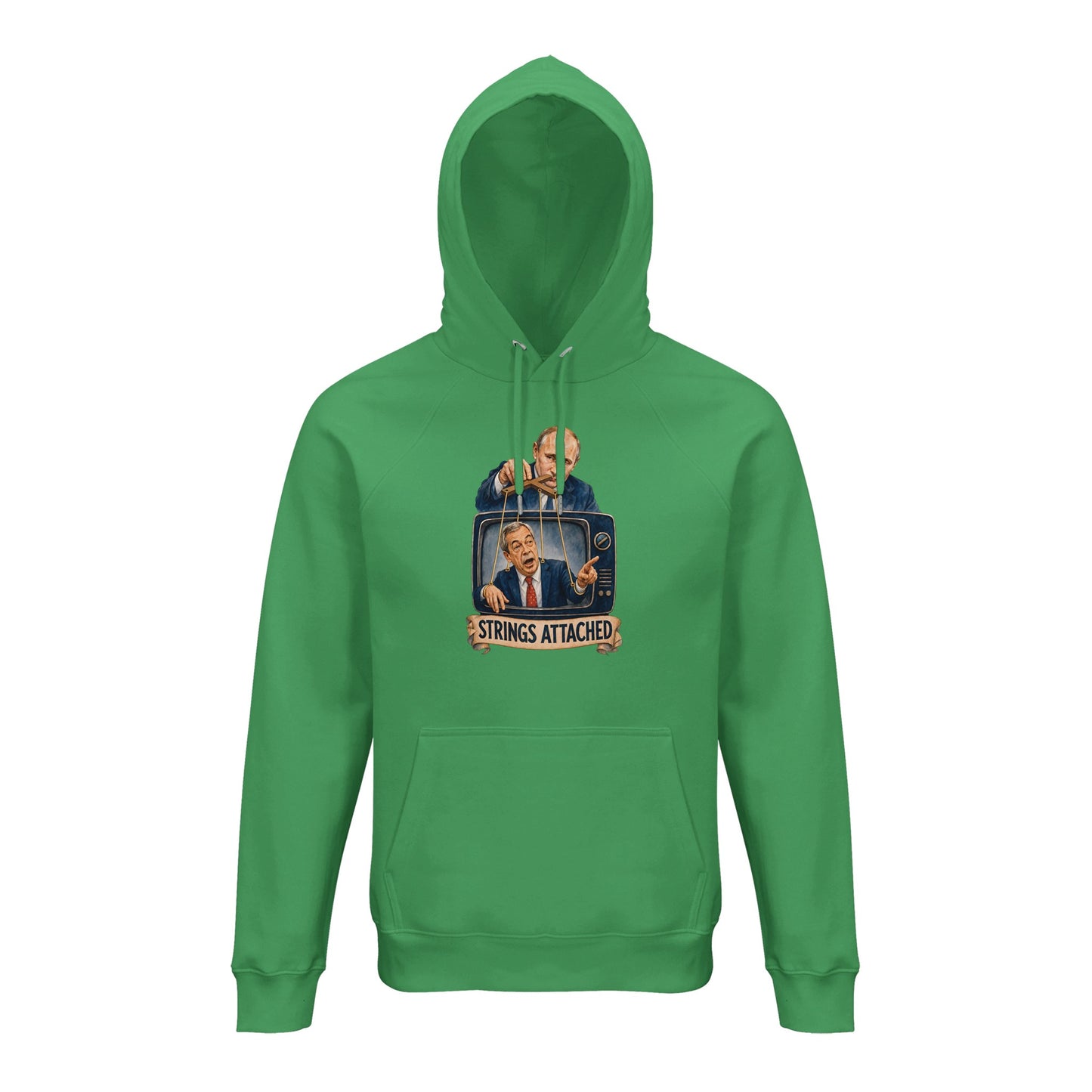 Strings Attached Political Satire Hoodie — product view 6