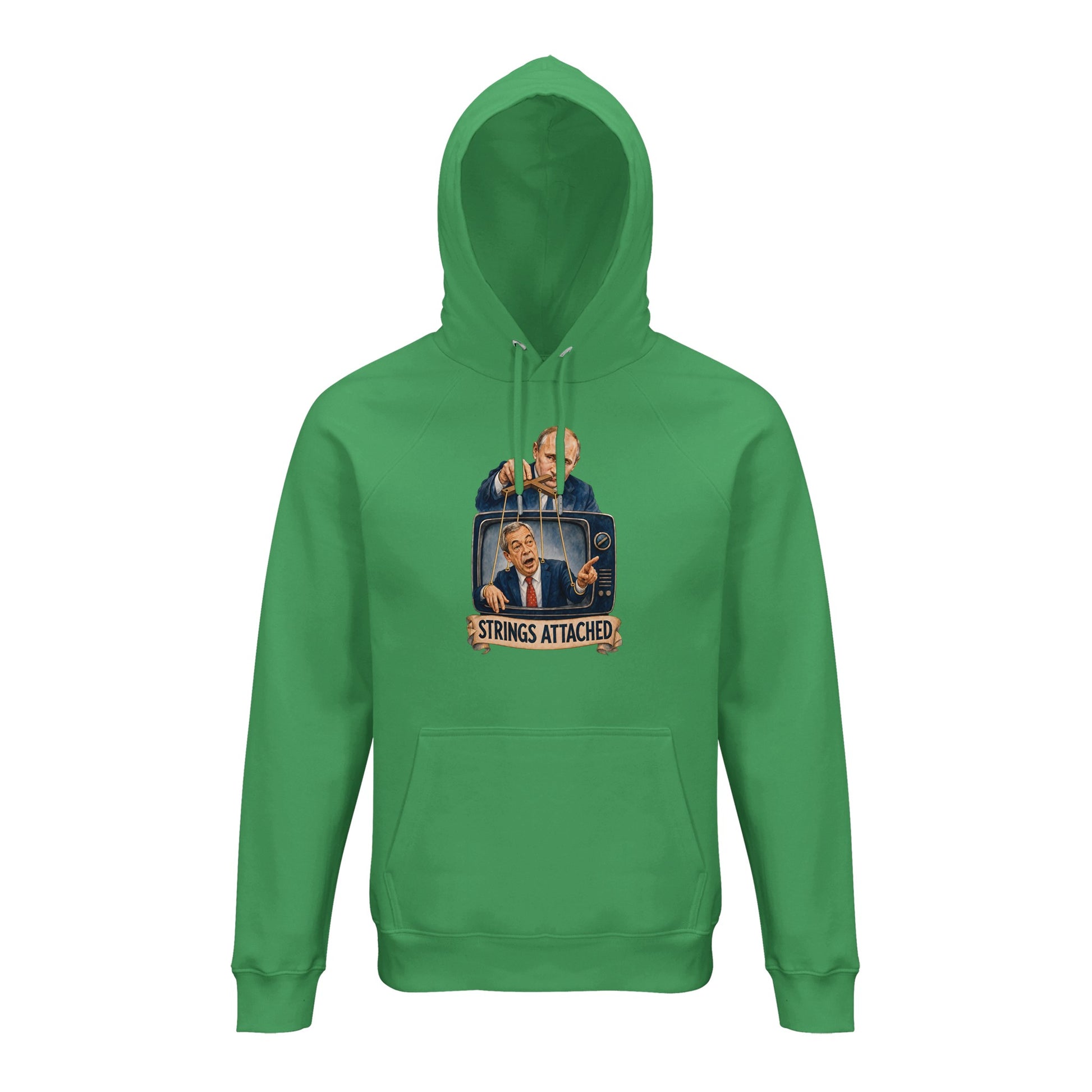 Strings Attached Political Satire Hoodie — product view 6