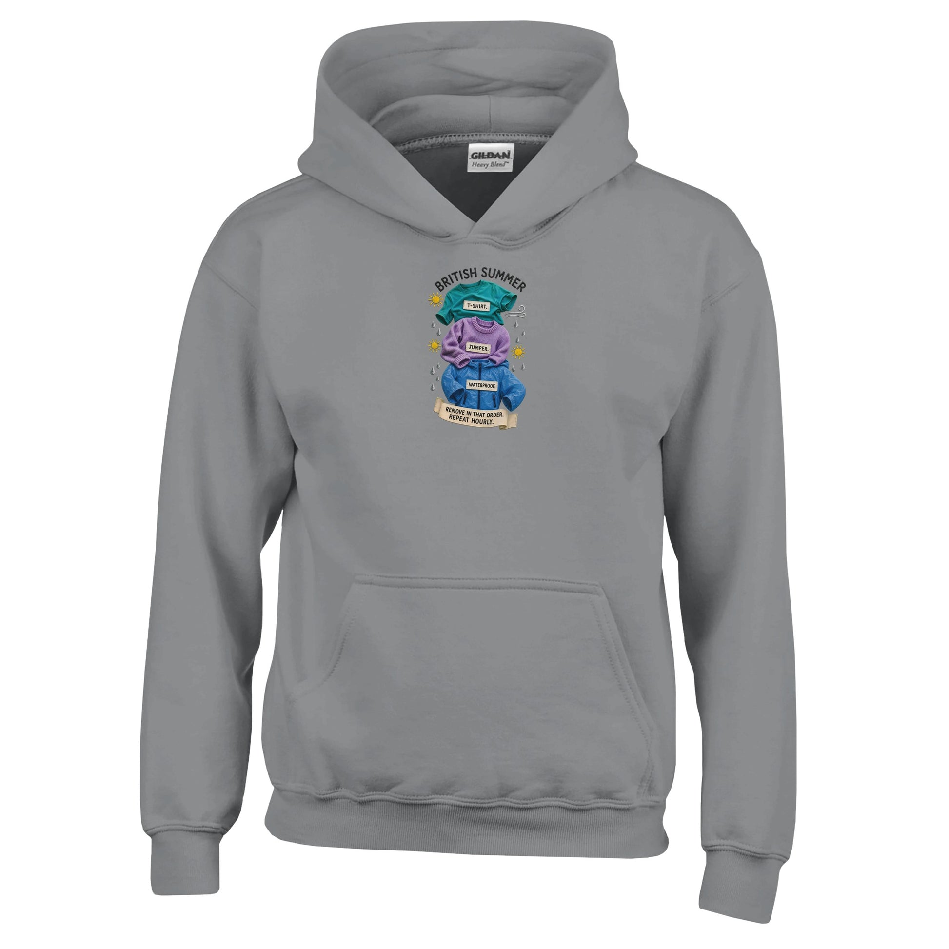 British Summer: Repeat Layers Hourly Kids' Hoodie — product view 13