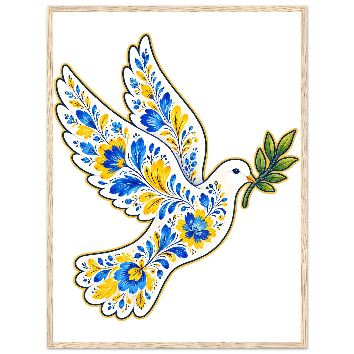 Ukraine Peace Dove Framed Wall Art — product view 9