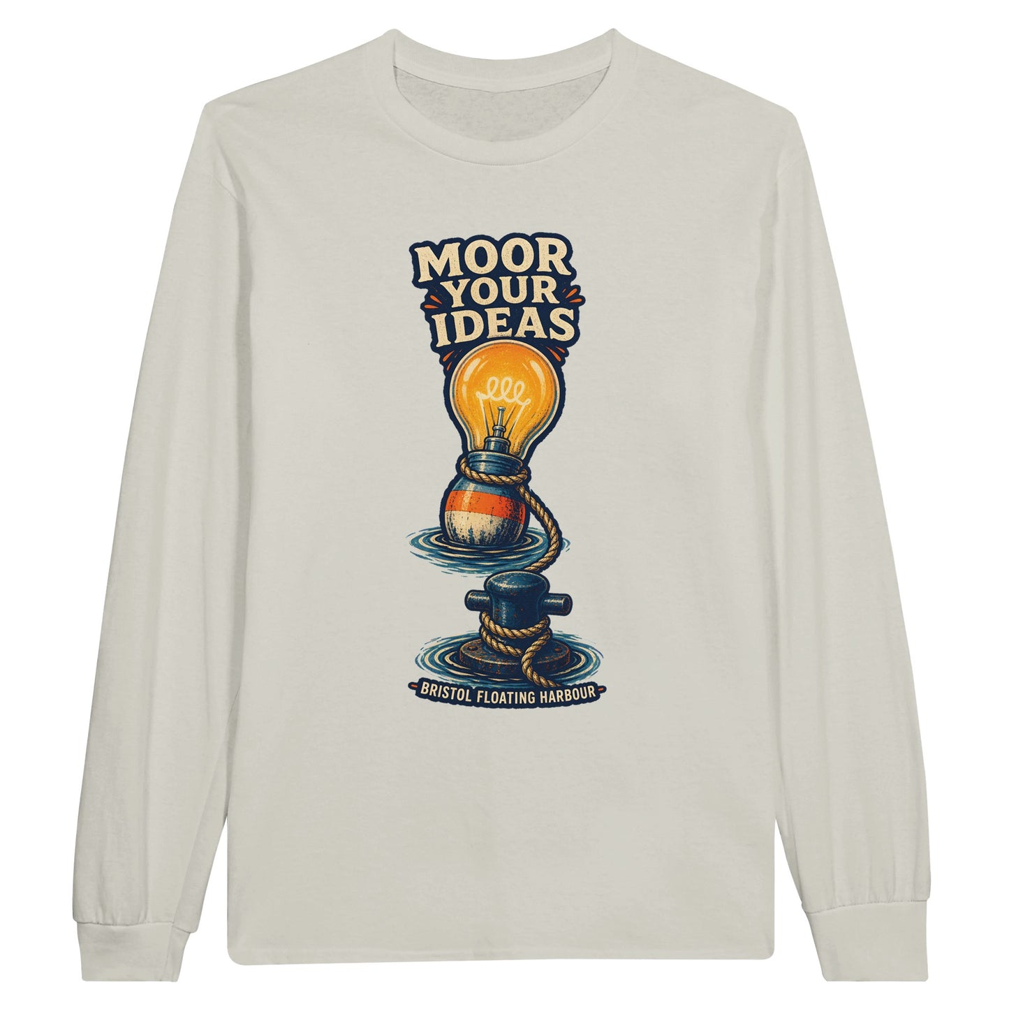 Moor Your Ideas – Bristol Floating Harbour Long-Sleeve T-shirt — product view 4