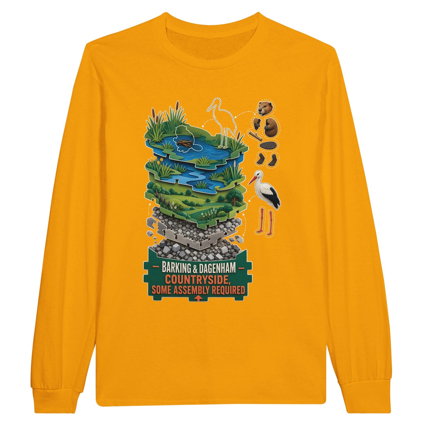 Barking & Dagenham Countryside Long-Sleeve T-shirt — product view 4