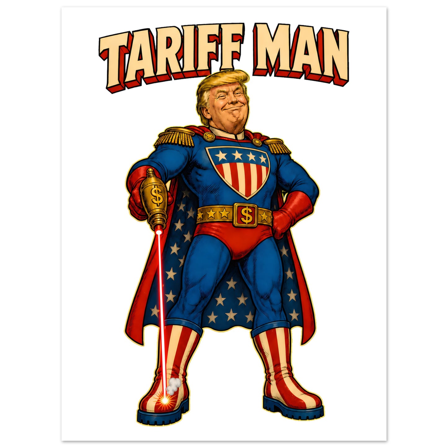 Tariff Man – Self-Shot Satire Poster — product view 5