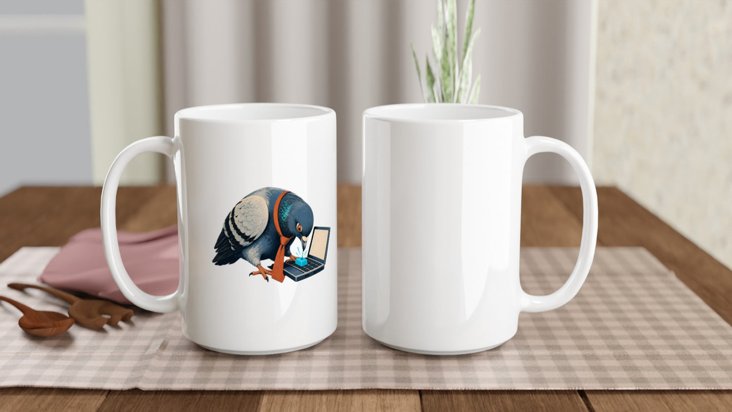 Pigeon Hits Send Large Mug — product view 5
