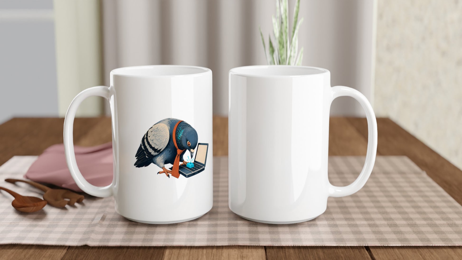 Pigeon Hits Send Large Mug — product view 5