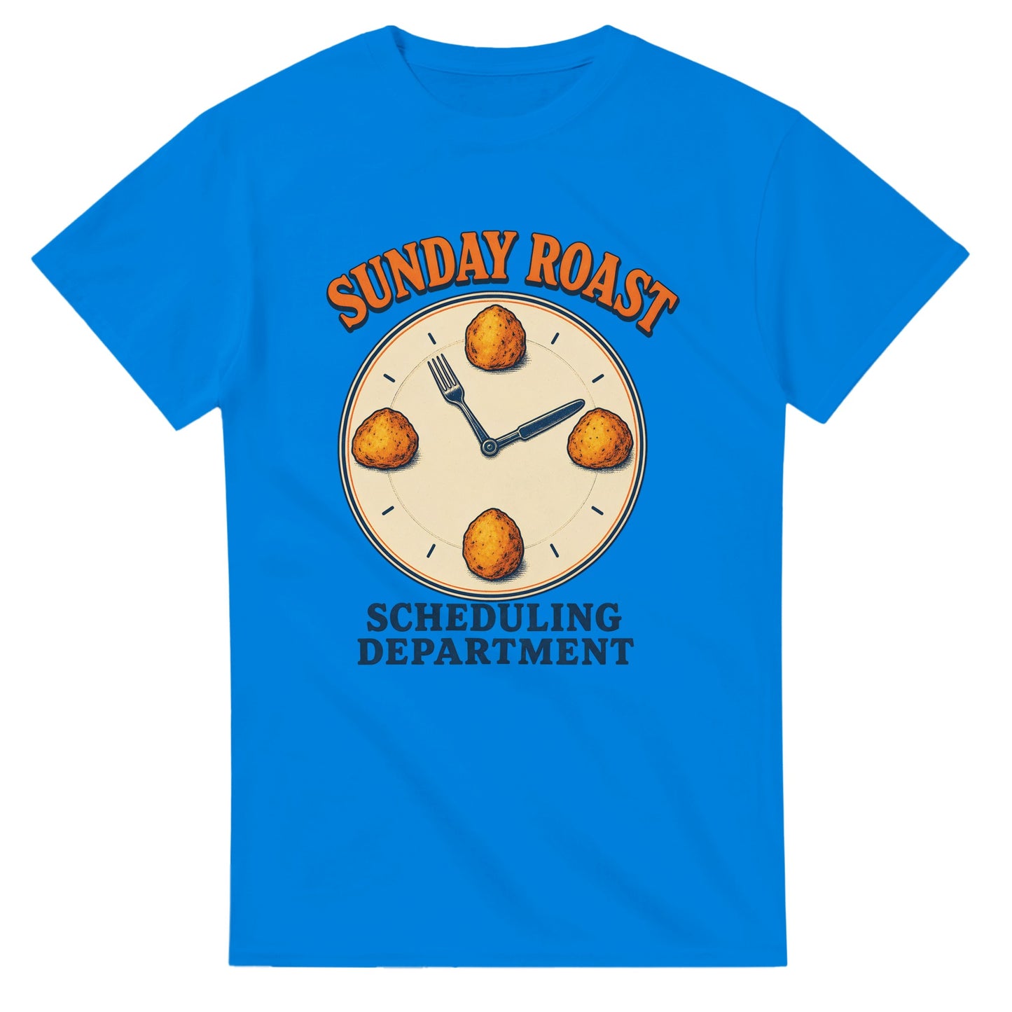 Sunday Roast Scheduling Department T-shirt — product view 2