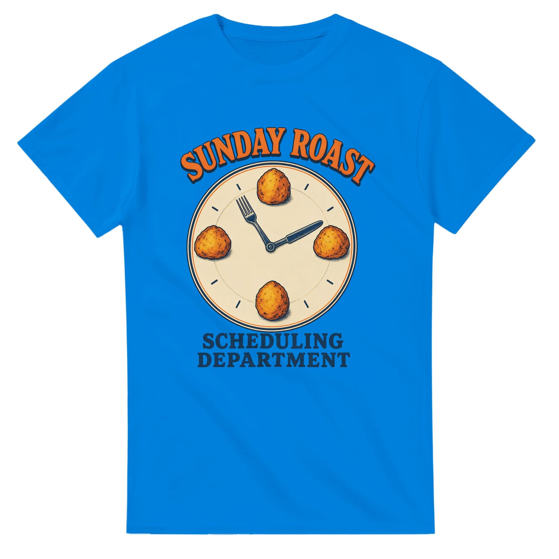 Sunday Roast Scheduling Department T-shirt — product view 2