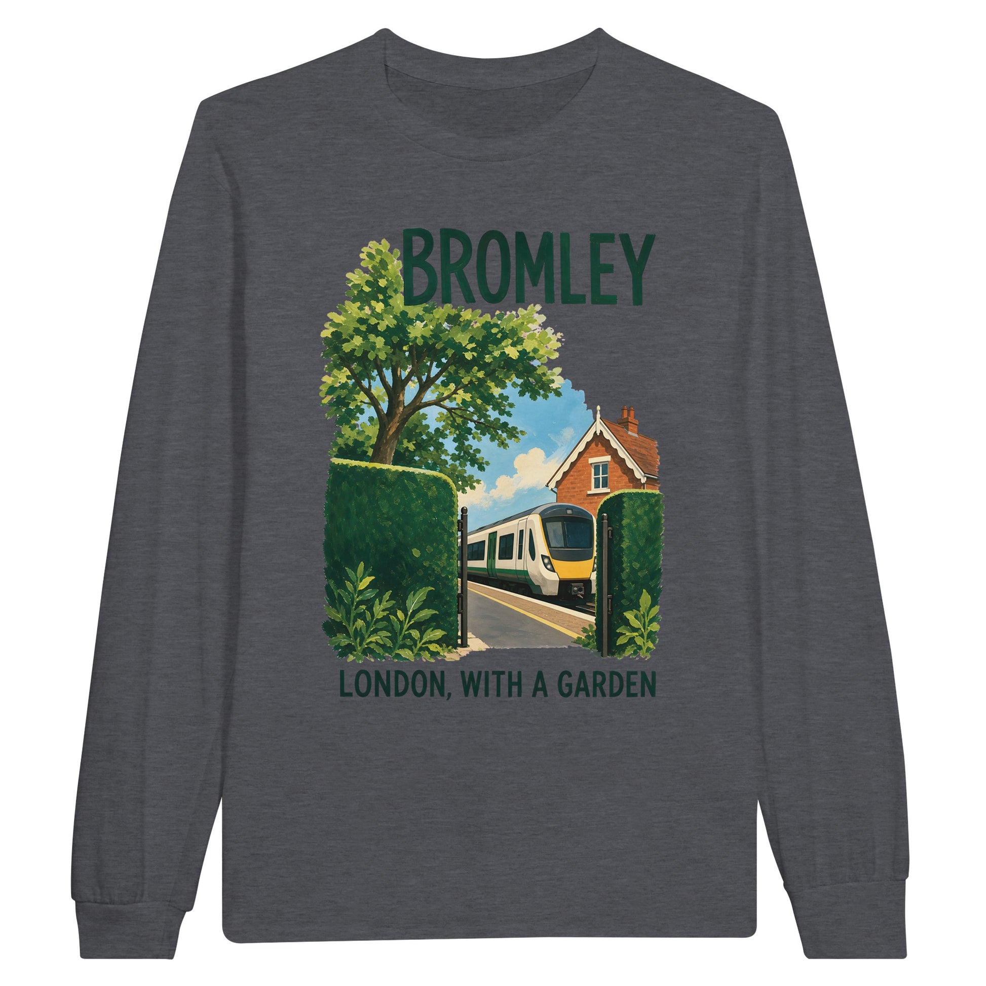 Bromley: London with a Garden Long-Sleeve T-shirt — product view 2