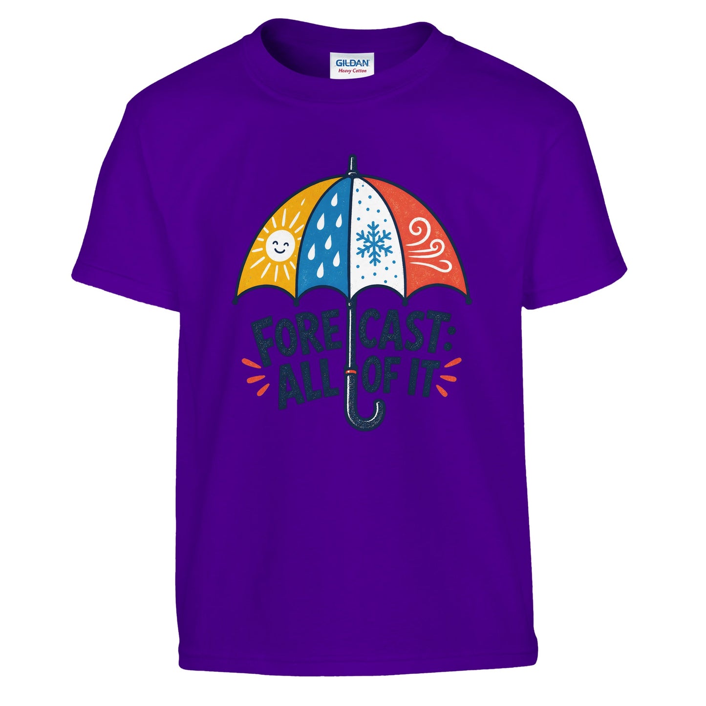 Forecast: All of It British Weather Graphic Kids' T-shirt — product view 6