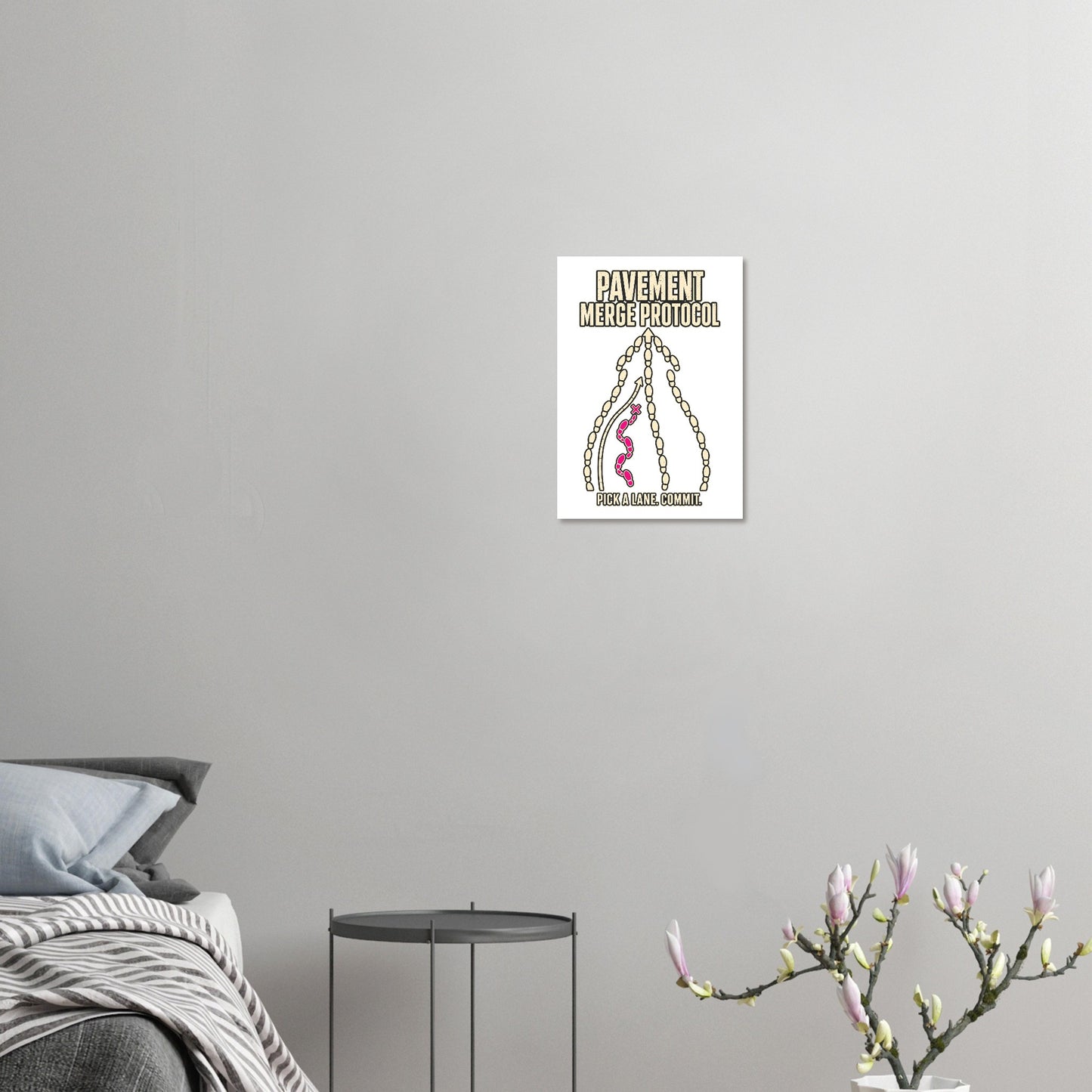 Pavement Merge Protocol — Pick a Lane Poster — product view 7